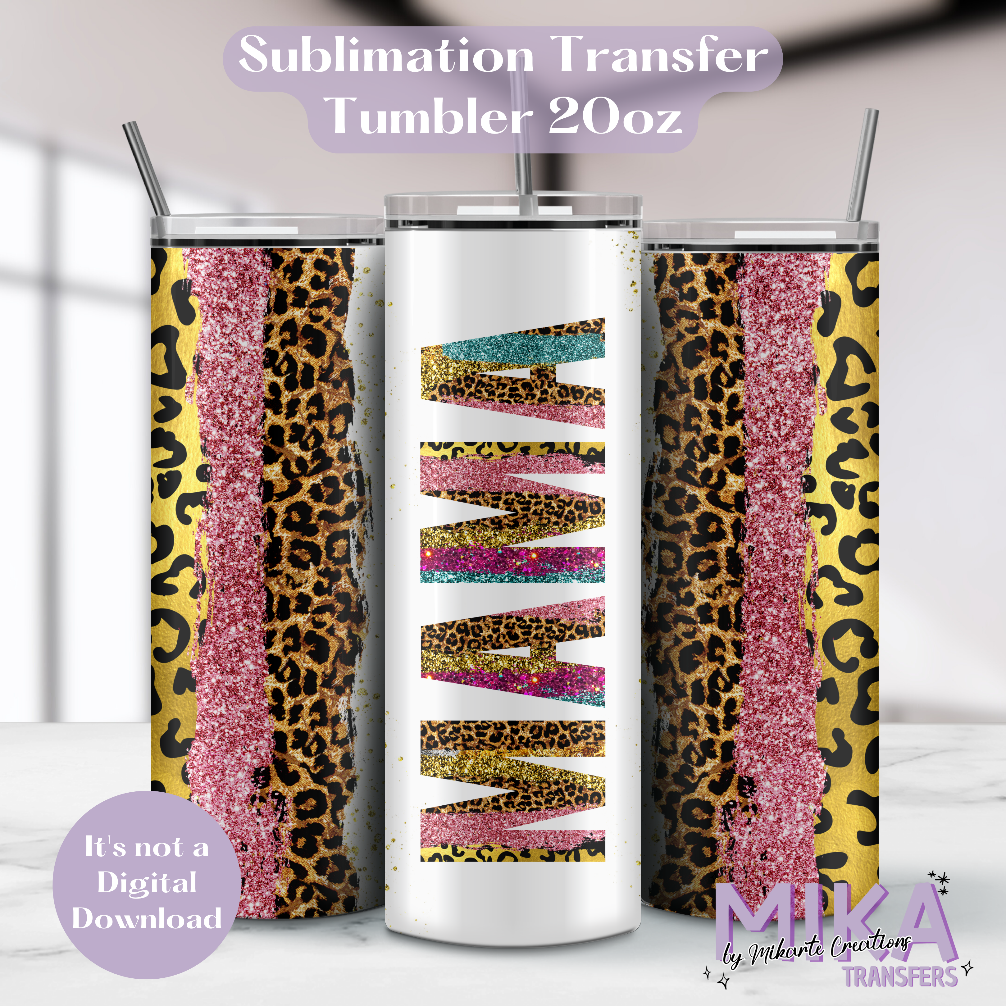 Mama Animal Print | Tumbler Sublimation Transfer