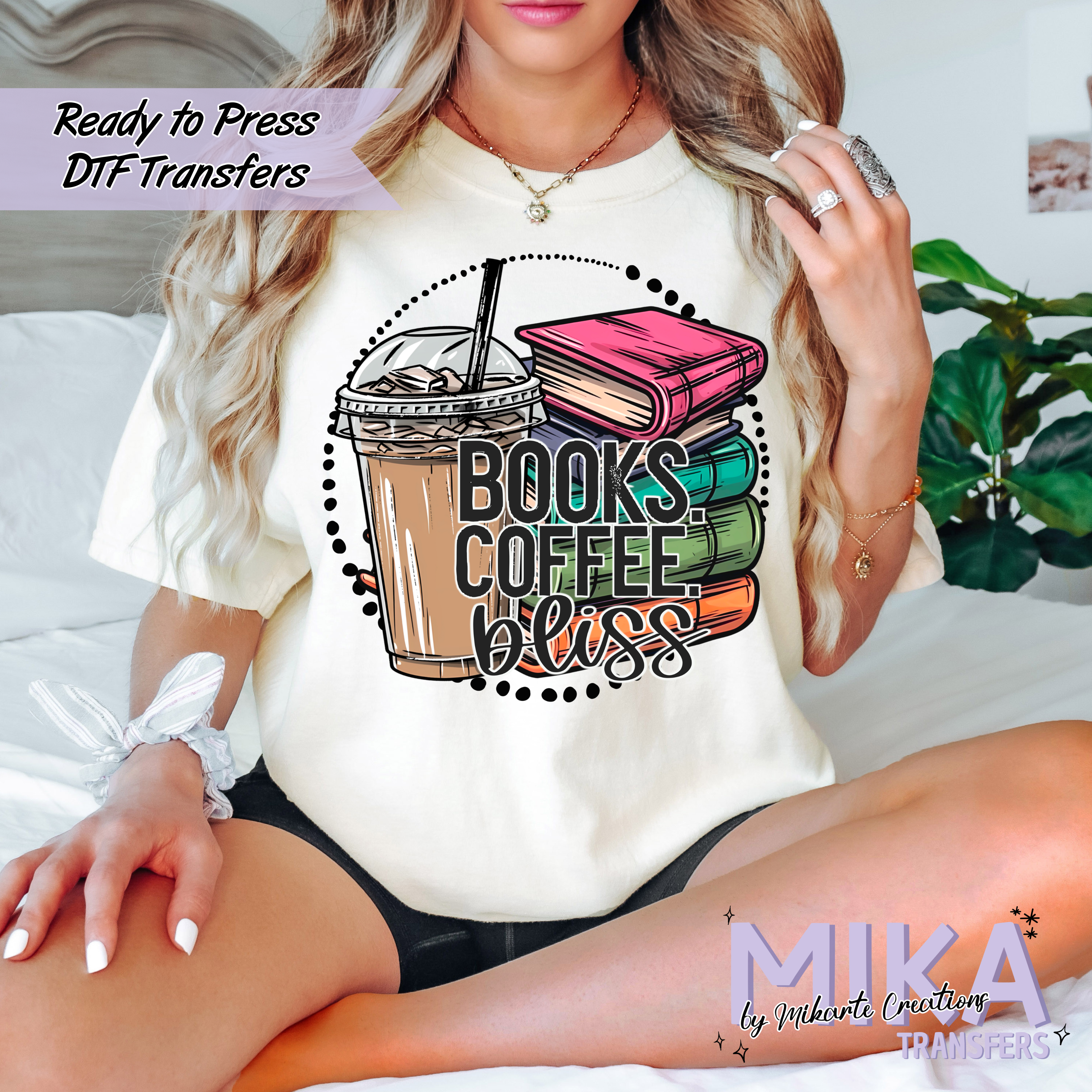 Books Coffee | DTF Transfers