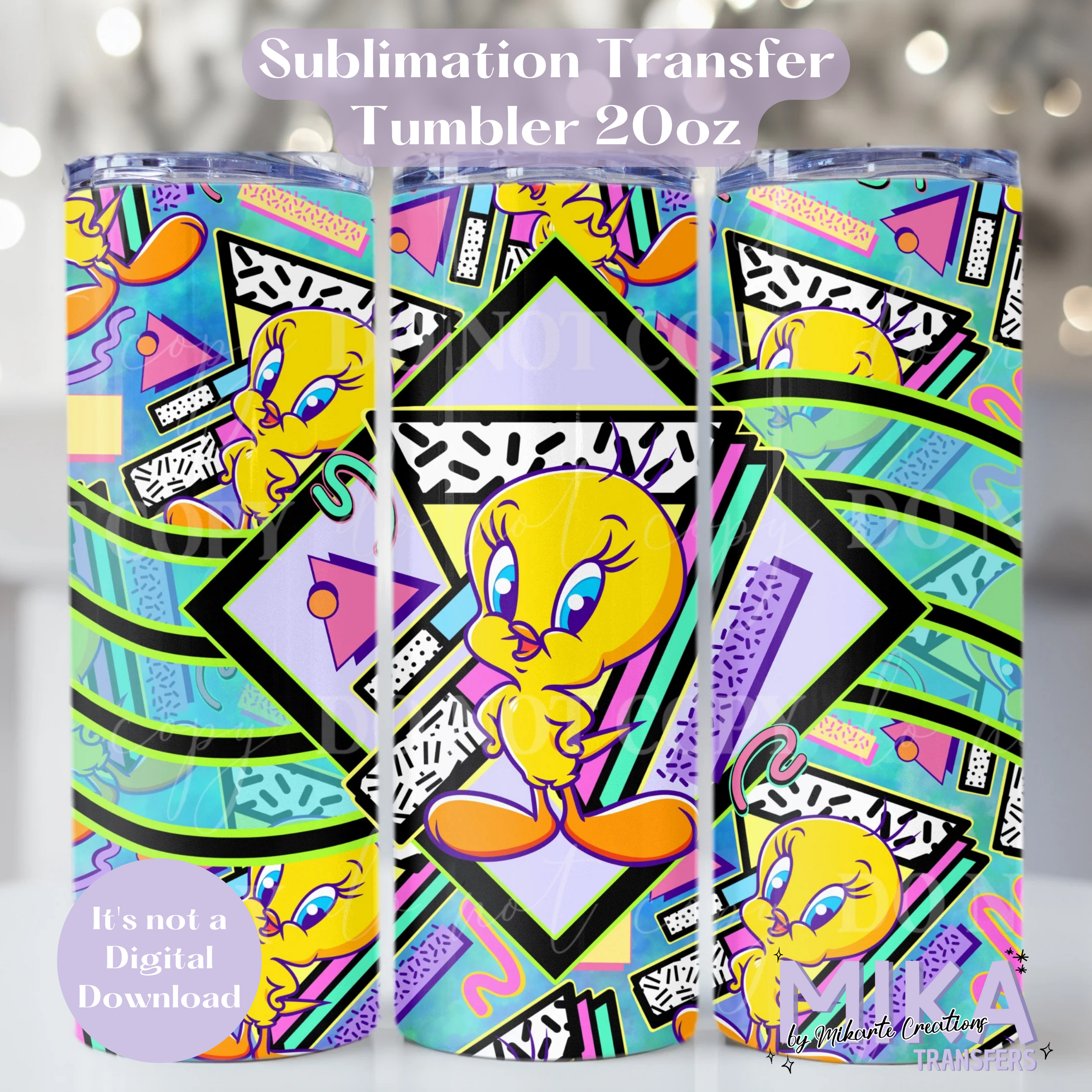 Pájaro T | Transferencia de sublimación de vaso