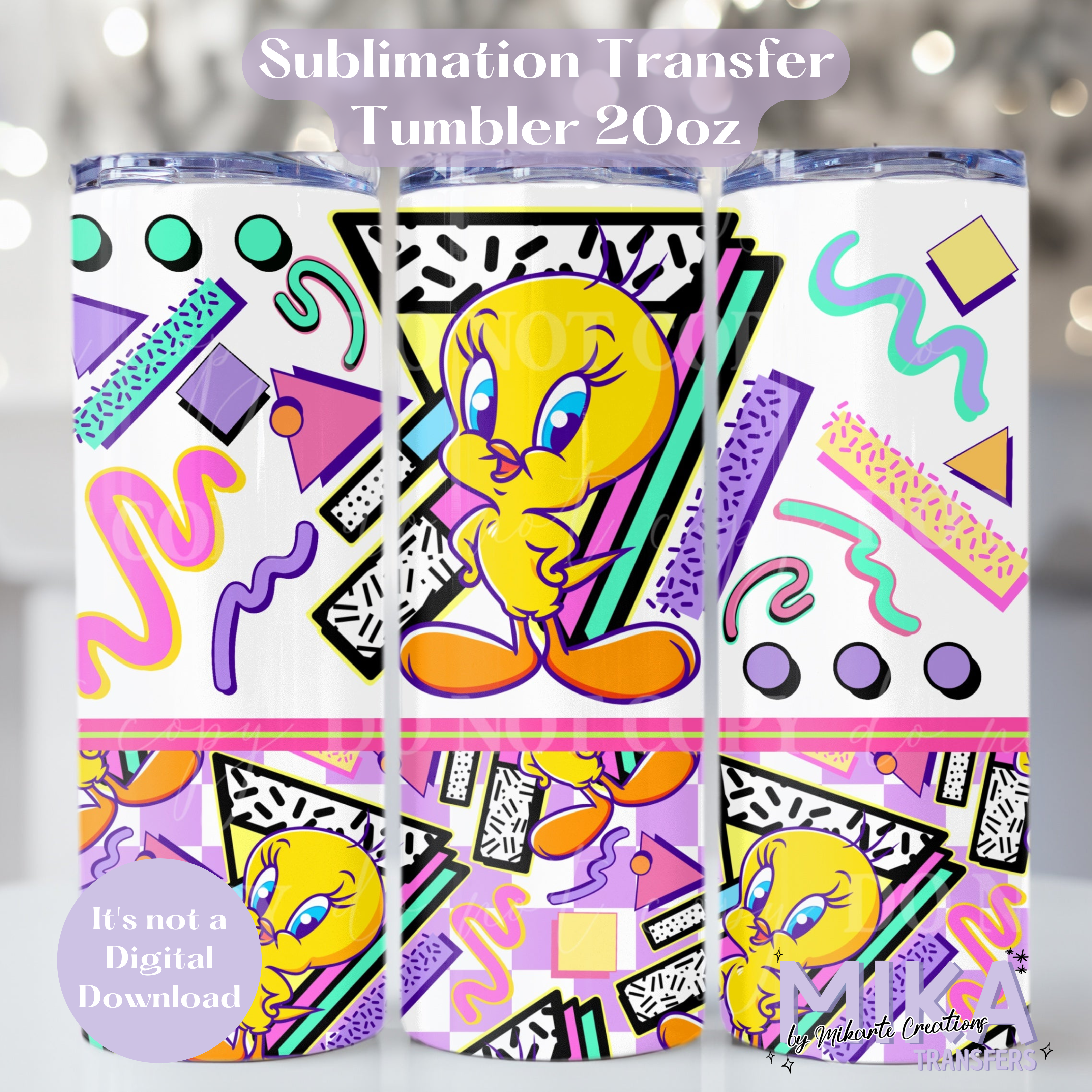 T Bird | Tumbler Sublimation Transfer