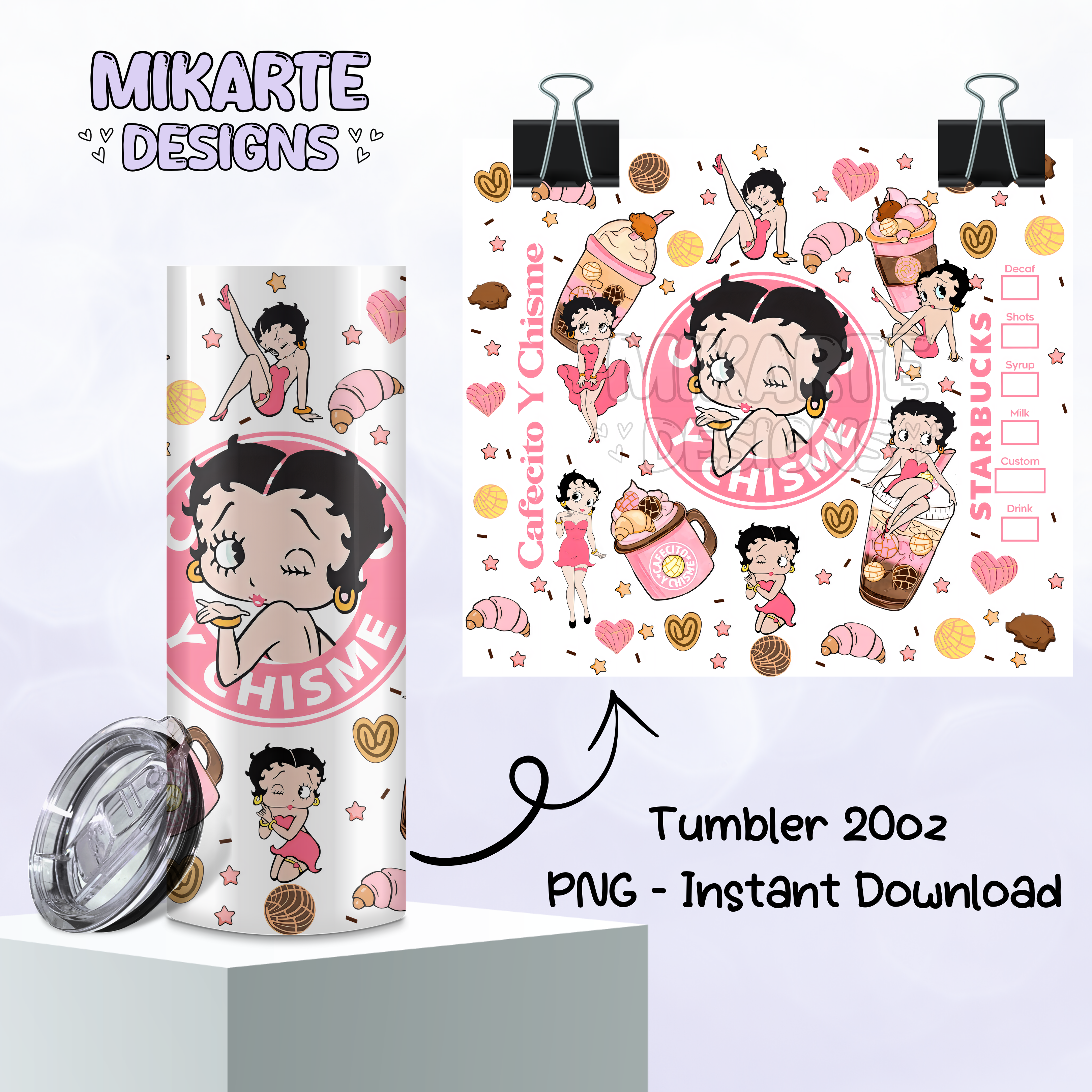 Betty Coffee | Tumbler PNG Digital Design