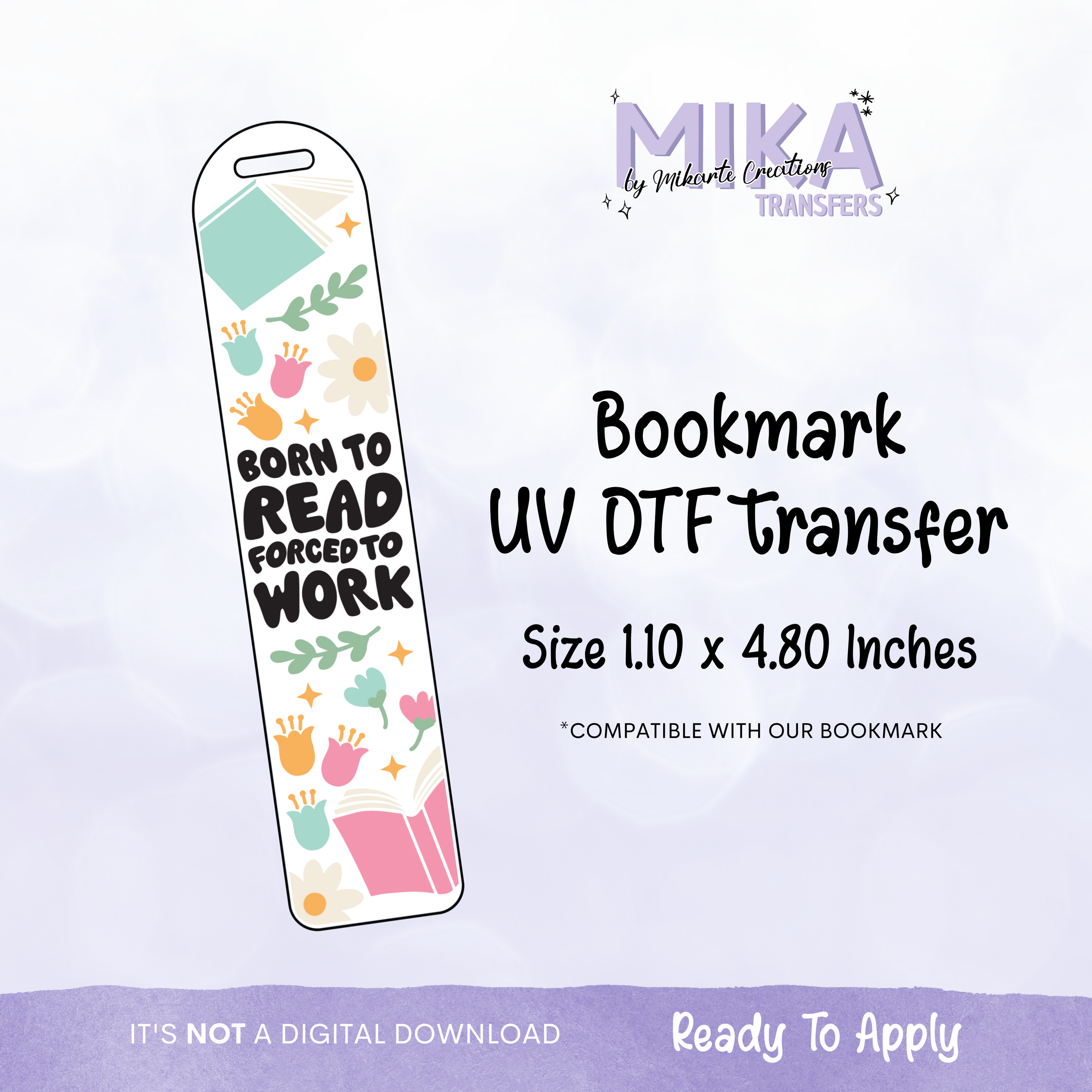 nacido para leer | Marcapáginas UV DTF