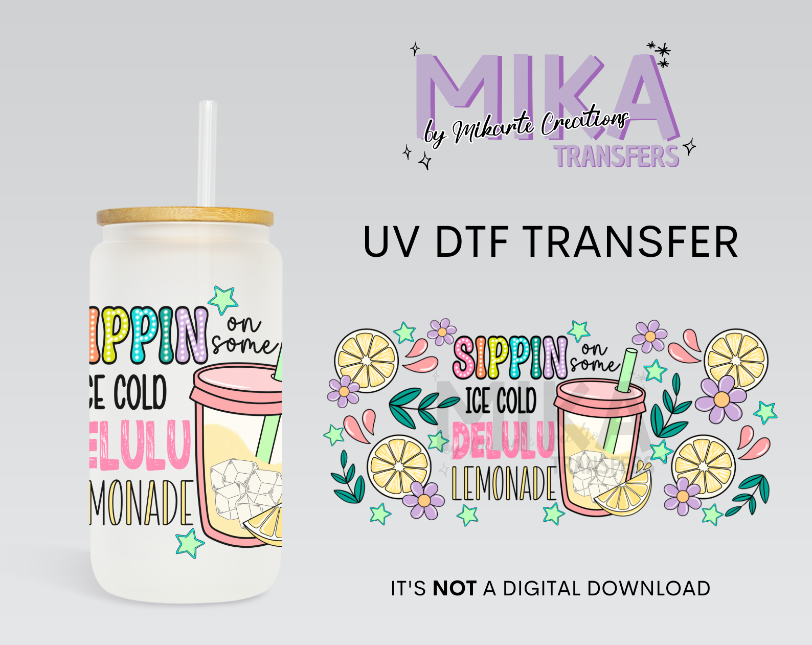 Delulu Lemonade | UV DTF Wrap