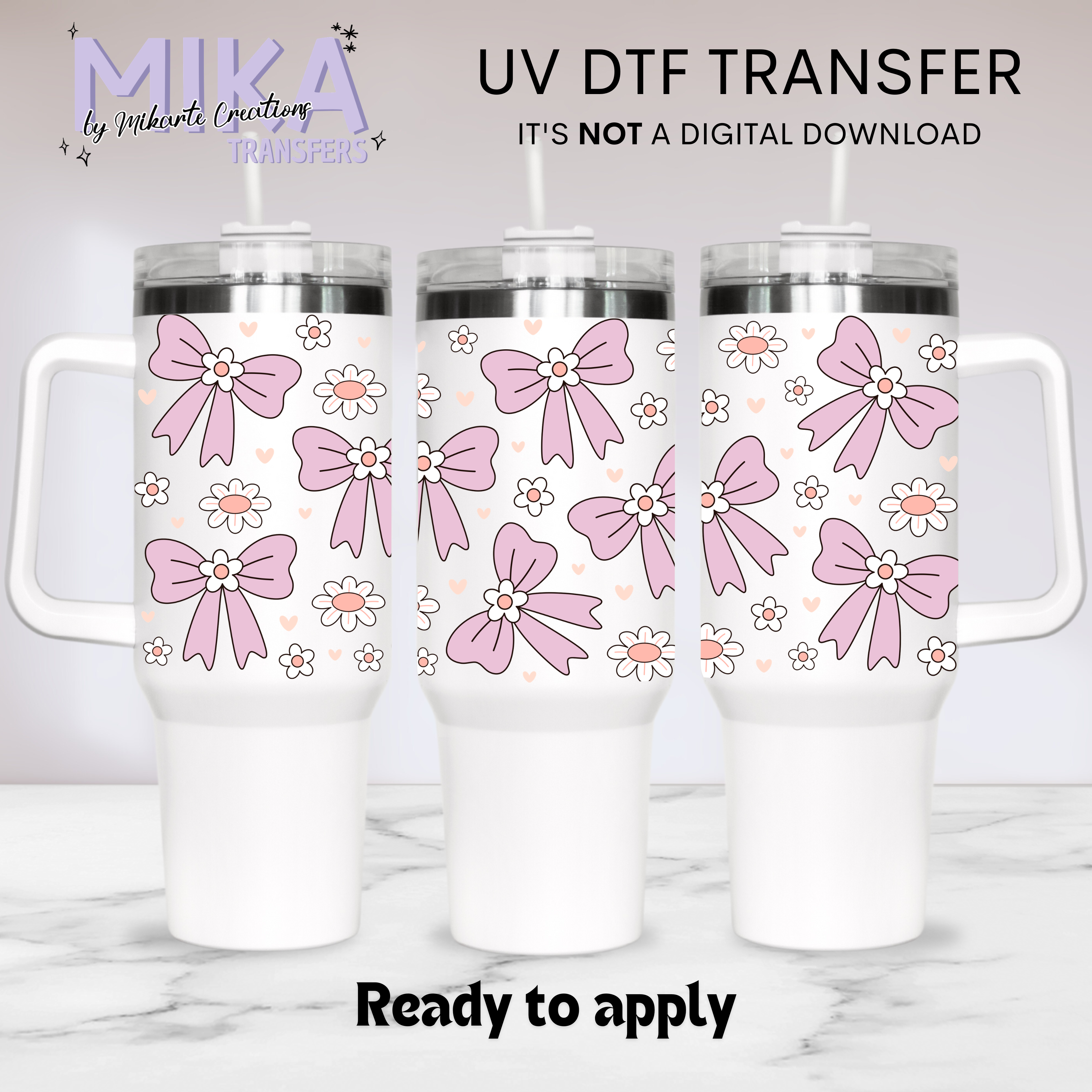 Coquette Bow | UV DTF 40oz Tumber