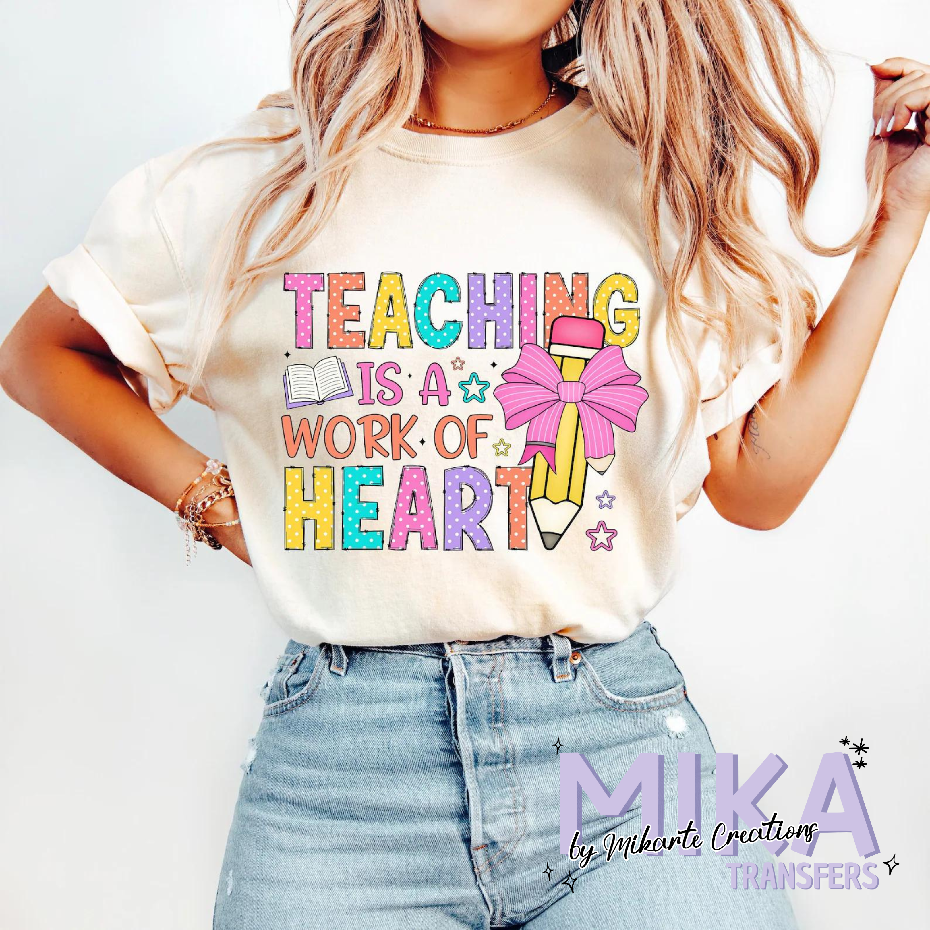 Teaching is a work of heart | DTF Transfer