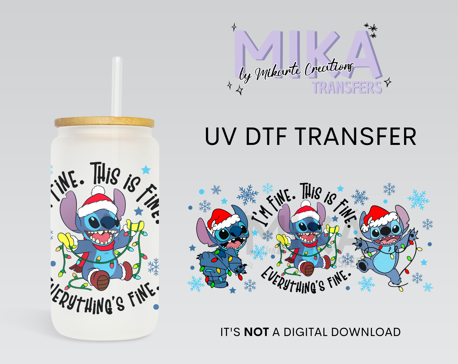 Alien Christmas | UV DTF Wrap