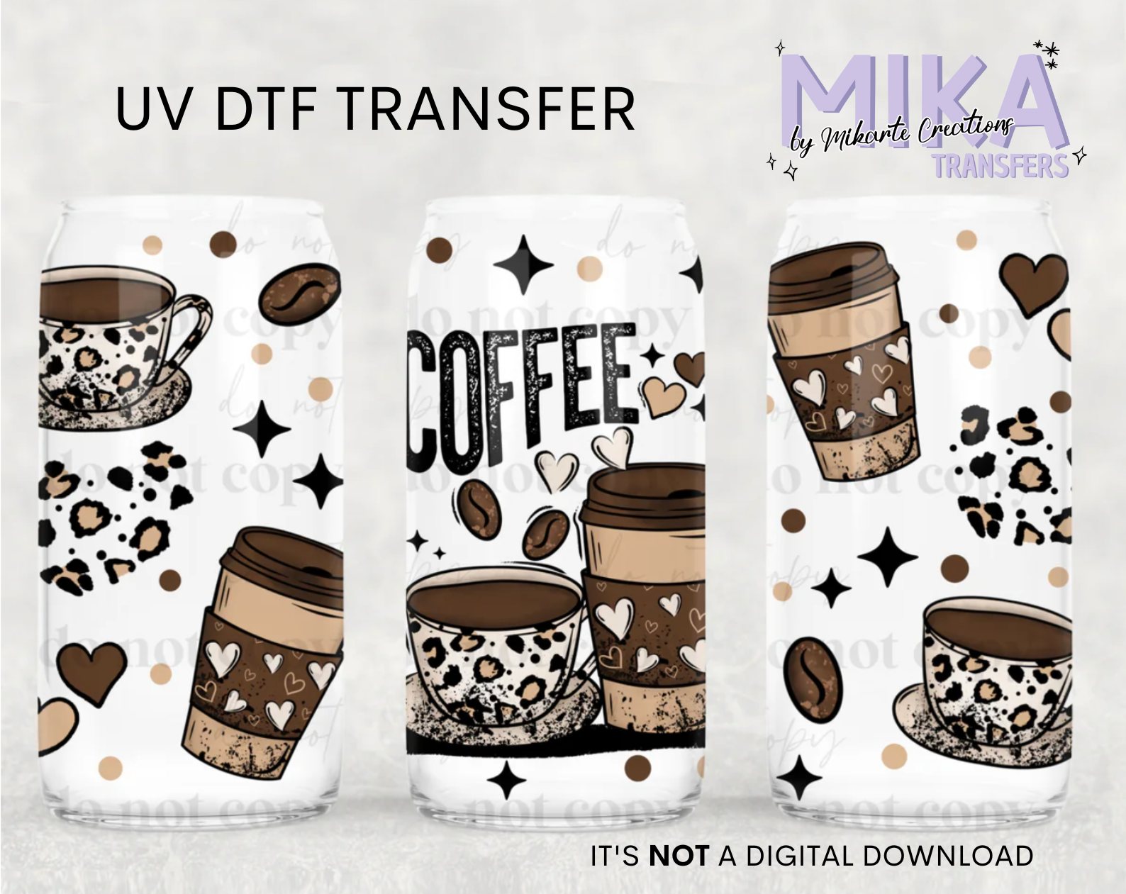 Leopard Coffee | UV DTF