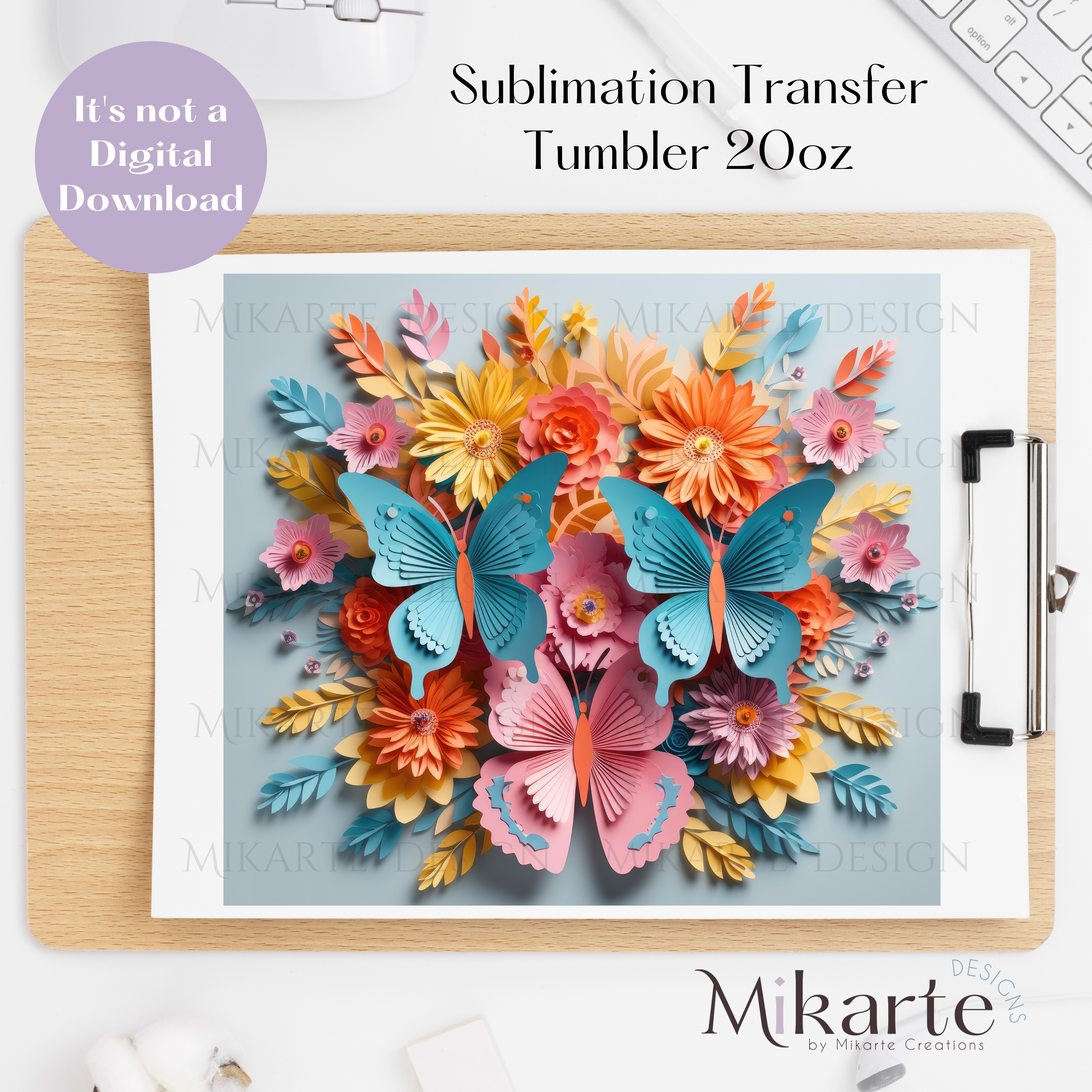 Butterflies - Tumbler Sublimation Transfer