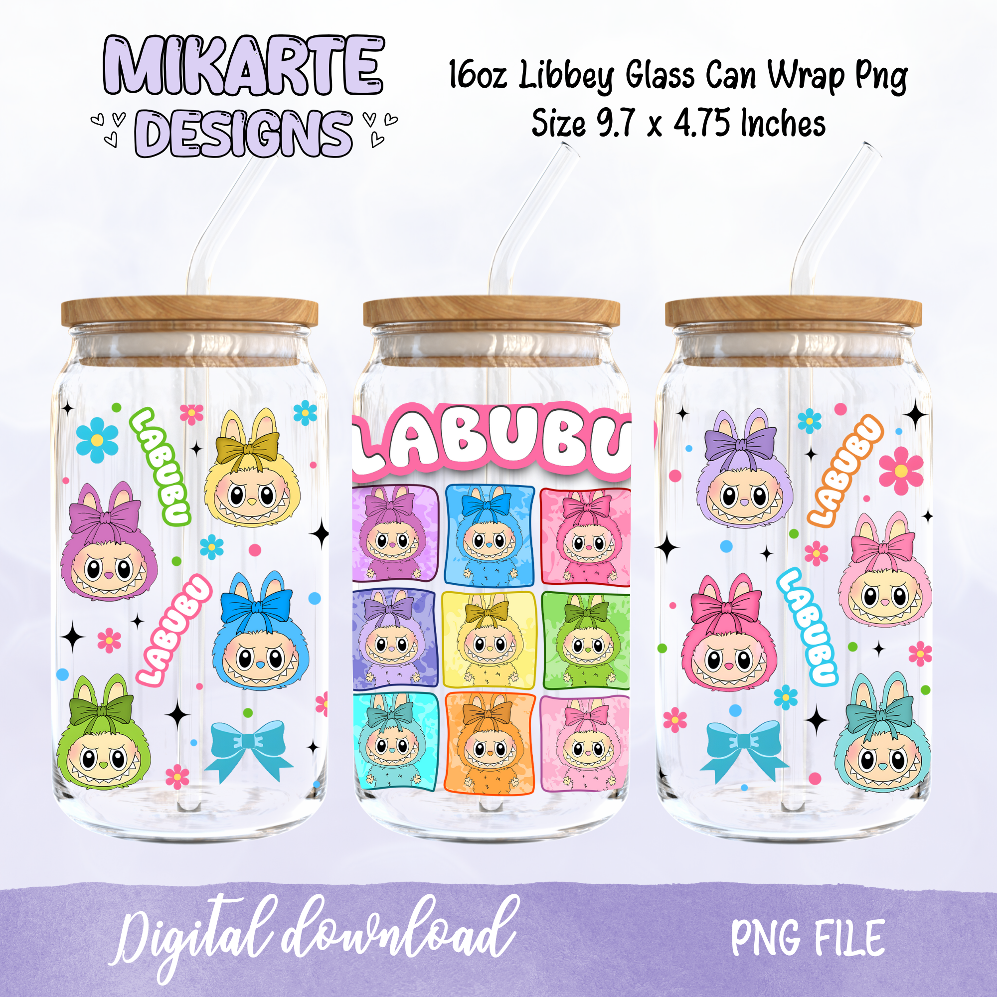 LB | 16oz Glass Can PNG Digital Design