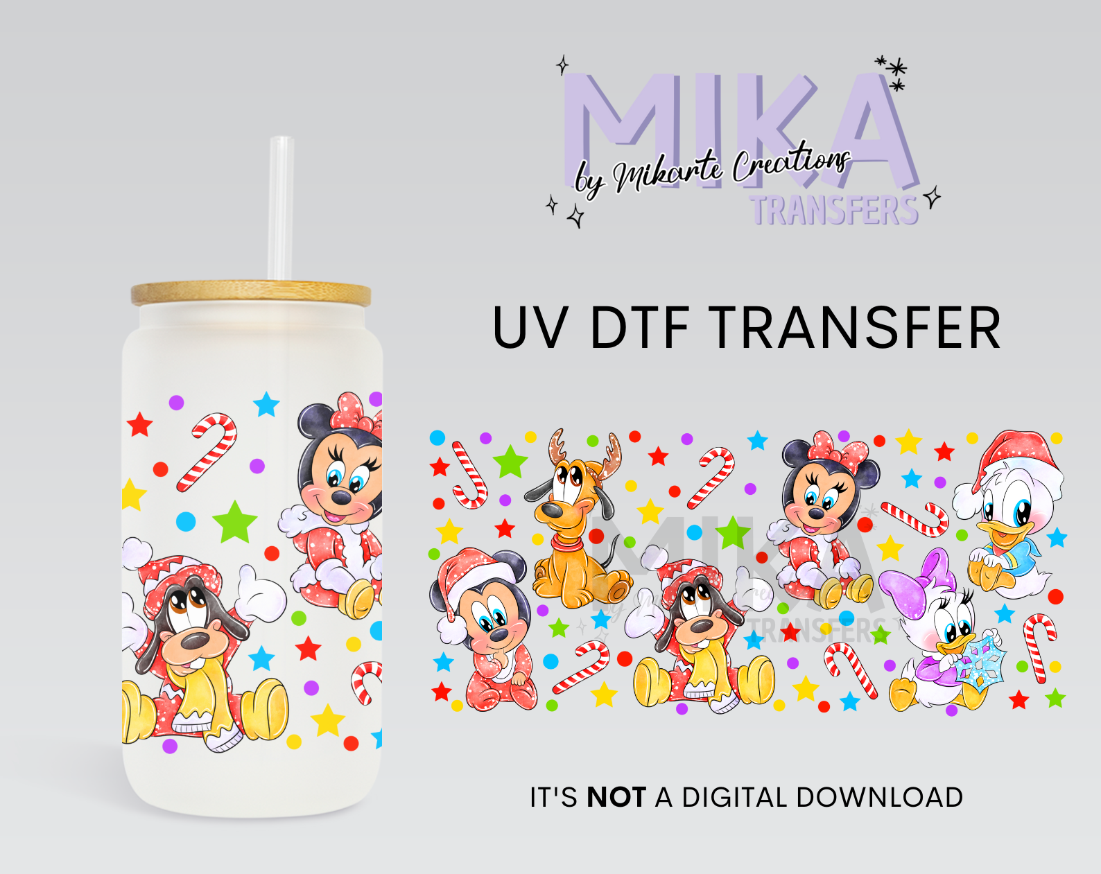 Baby Mouse & Friends Christmas | UV DTF Wrap