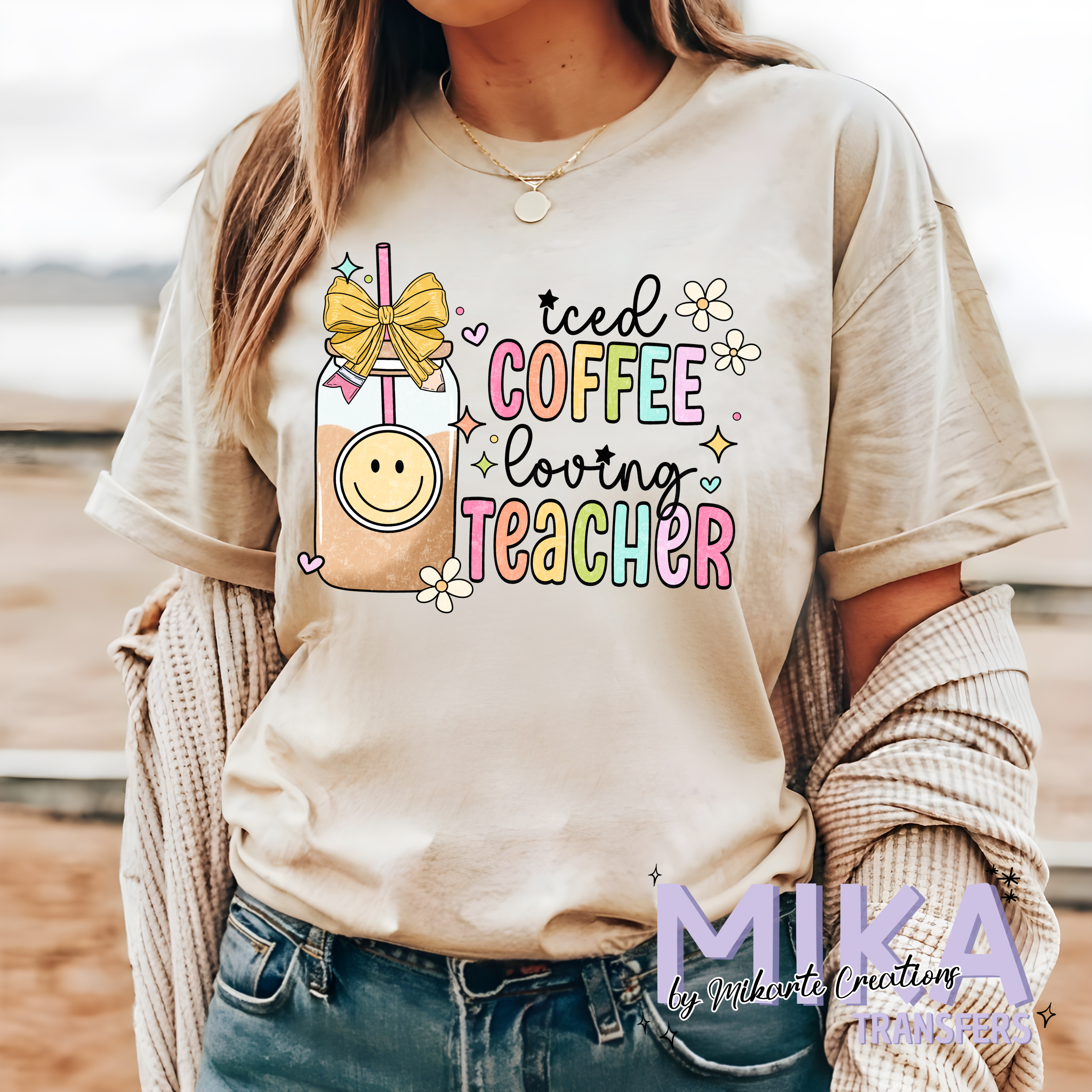 Iced Coffee Loving Teacher | DTF Transfer