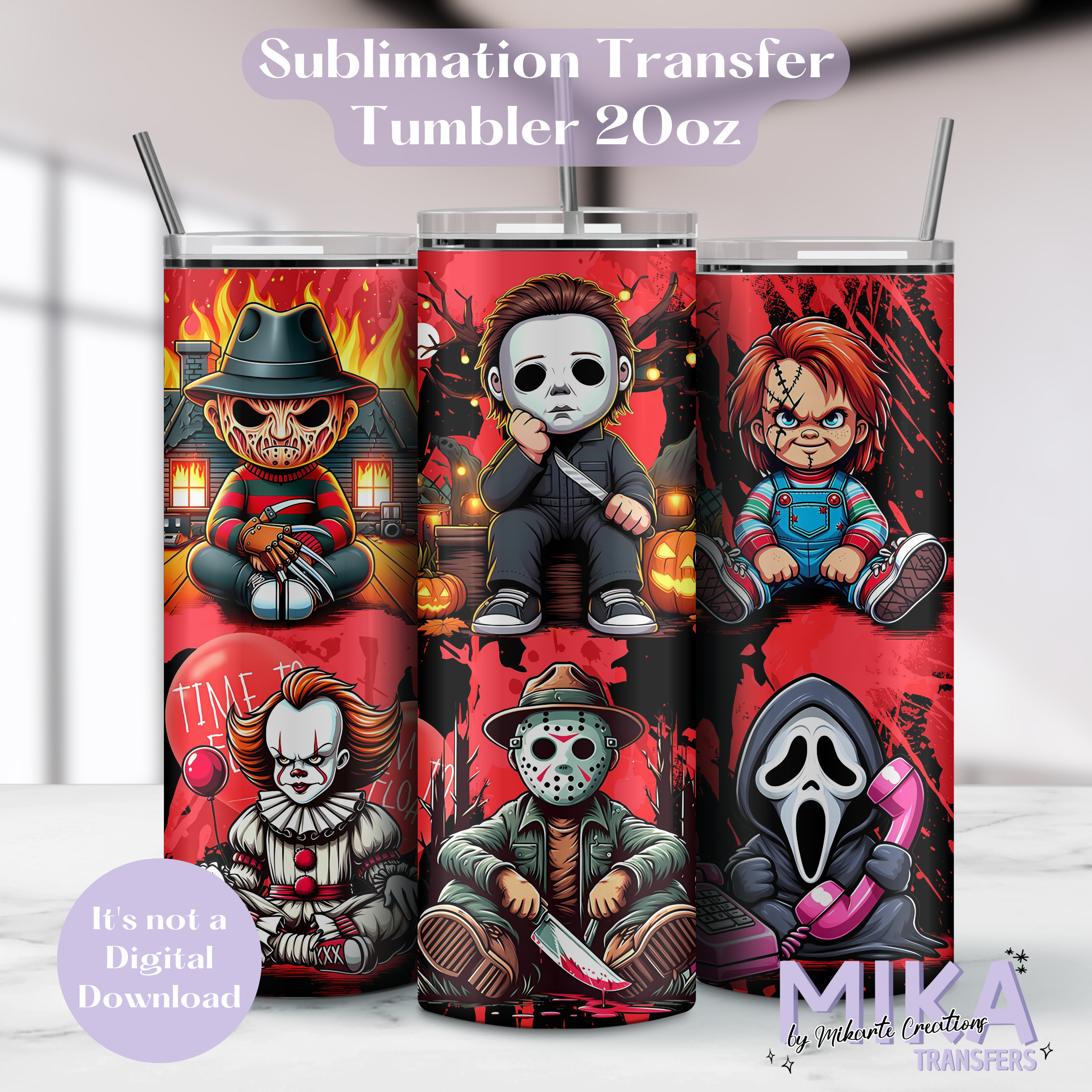 Spooky Friends - Tumbler Sublimation Transfer