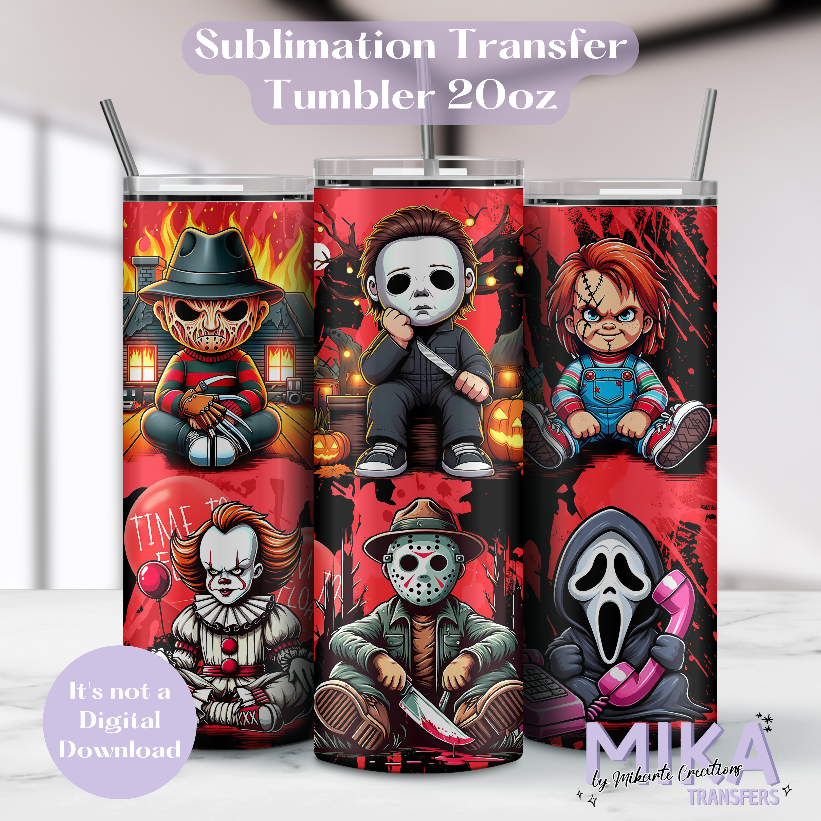 Spooky Friends - Tumbler Sublimation Transfer