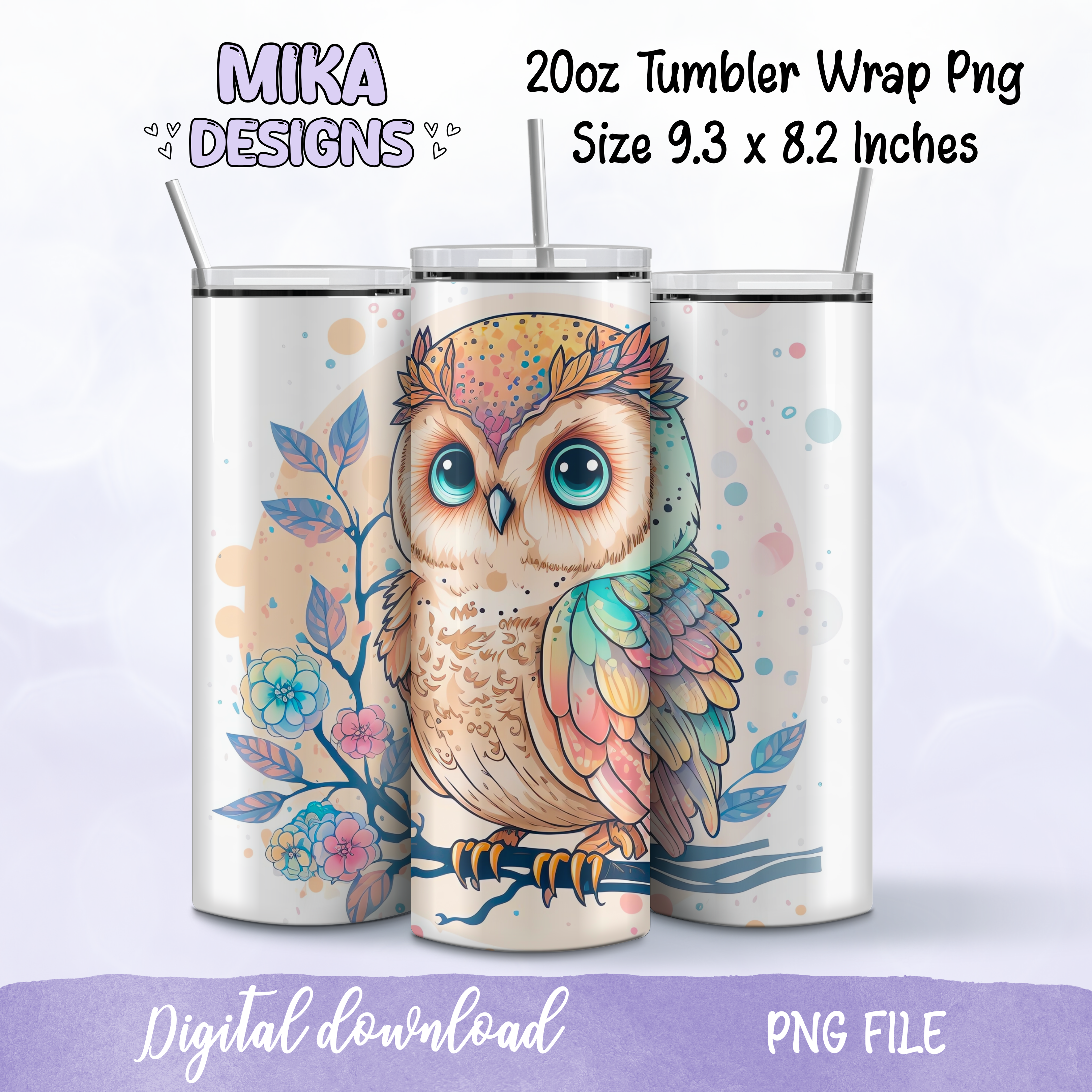 Owl | Tumbler PNG Digital Design