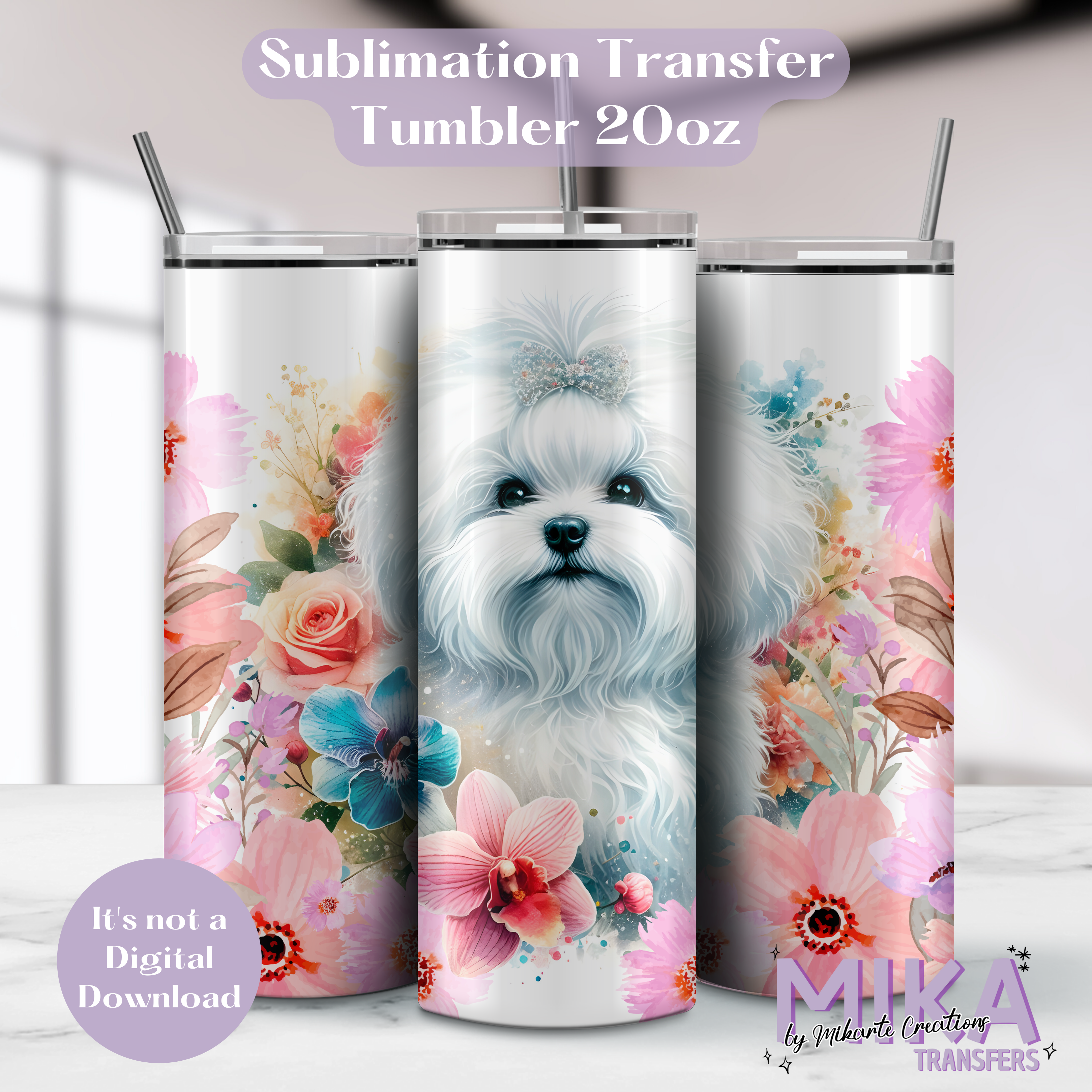 Dog Cute | Tumbler Sublimation Transfers