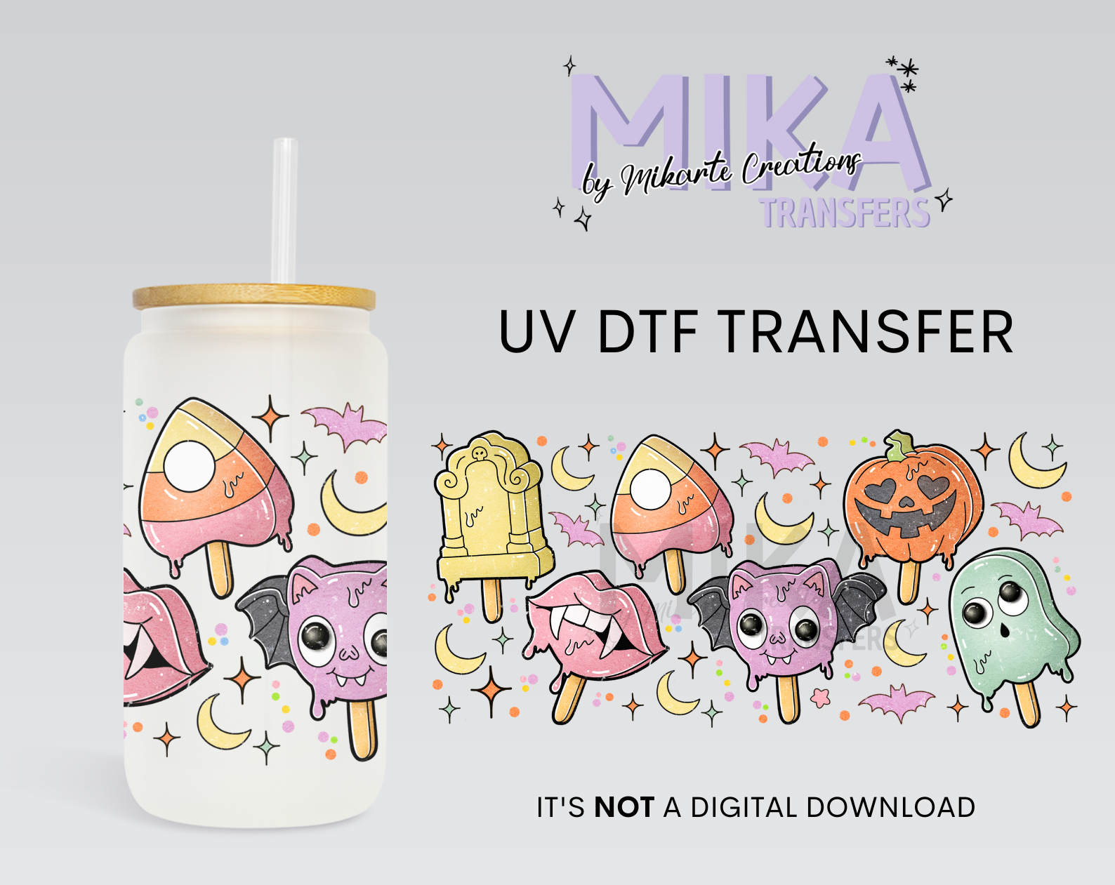 Pastel Halloween Popsicle | UV DTF Wrap