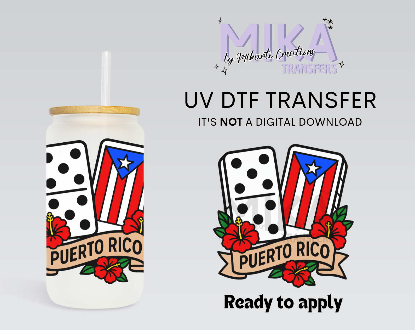 PR Dominos | UV DTF Decal