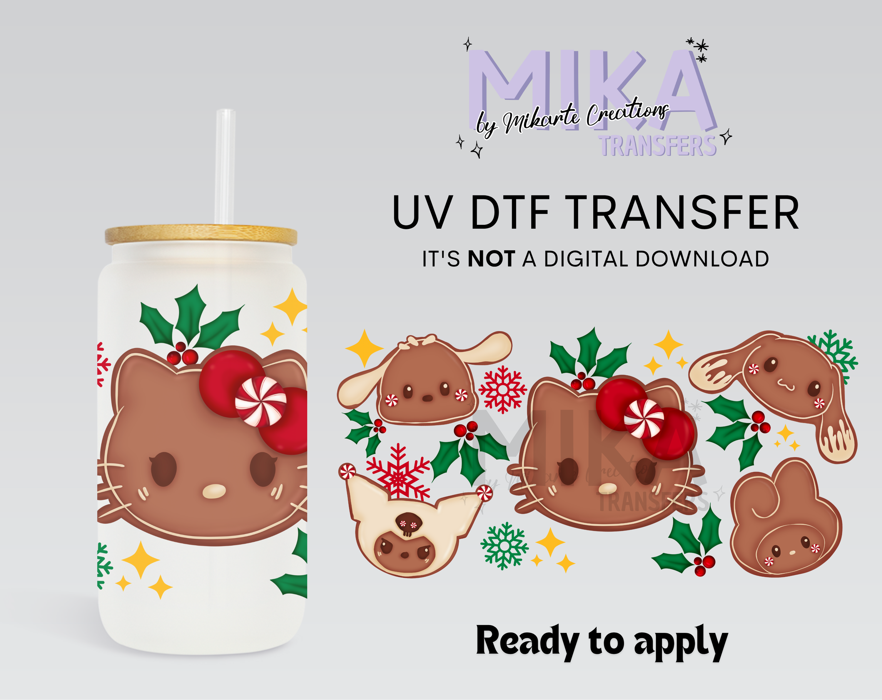 Gingerbread Cartoon | UV DTF