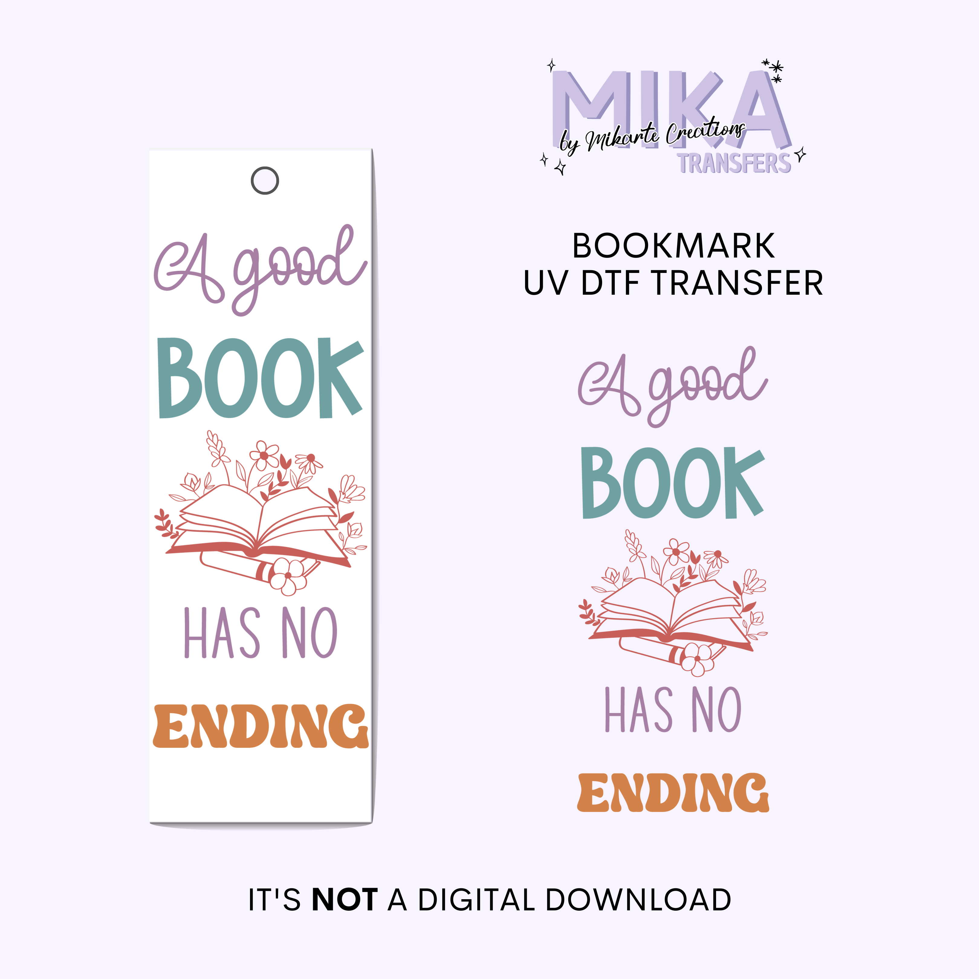 A Good Book | Bookmark UV DTF