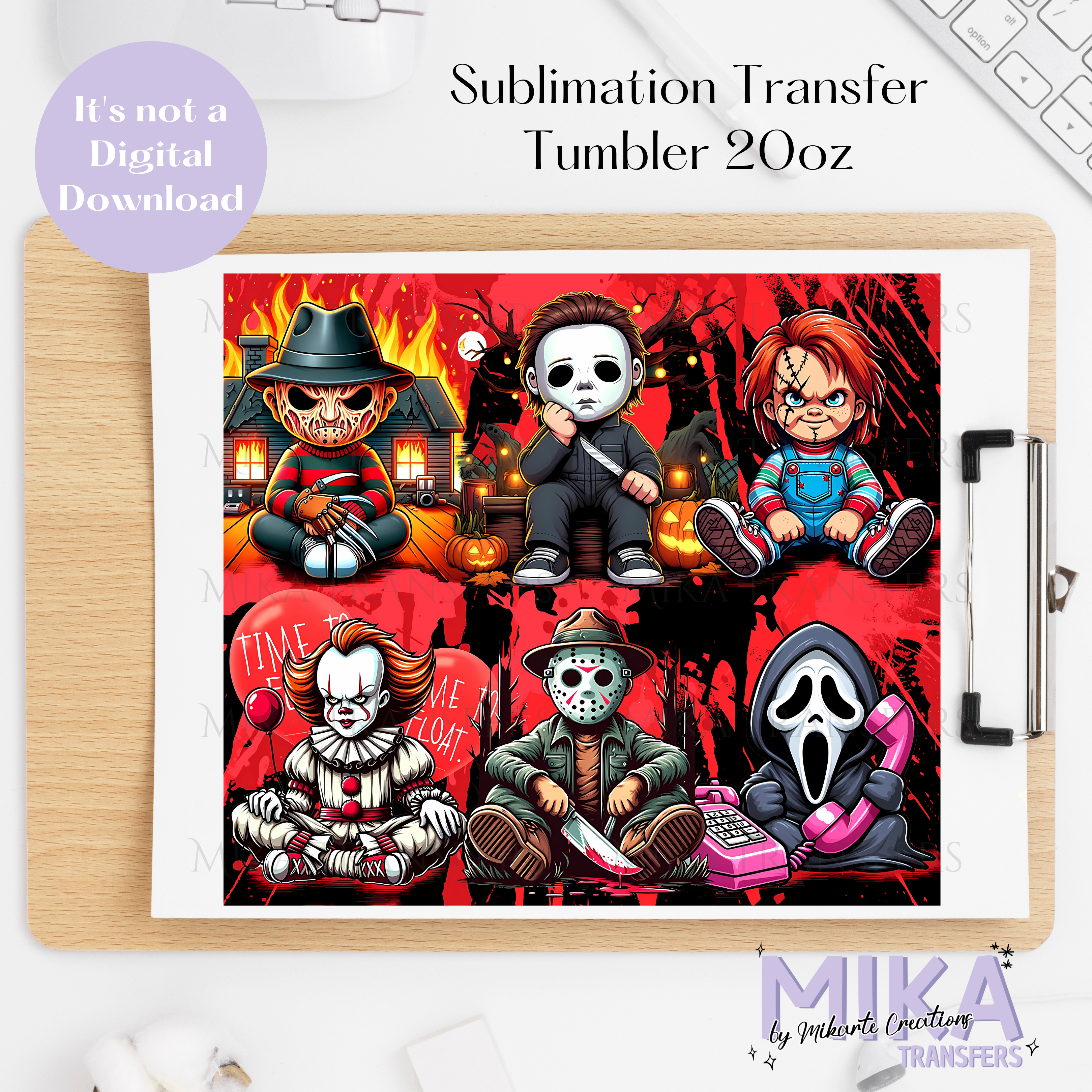 Spooky Friends - Tumbler Sublimation Transfer