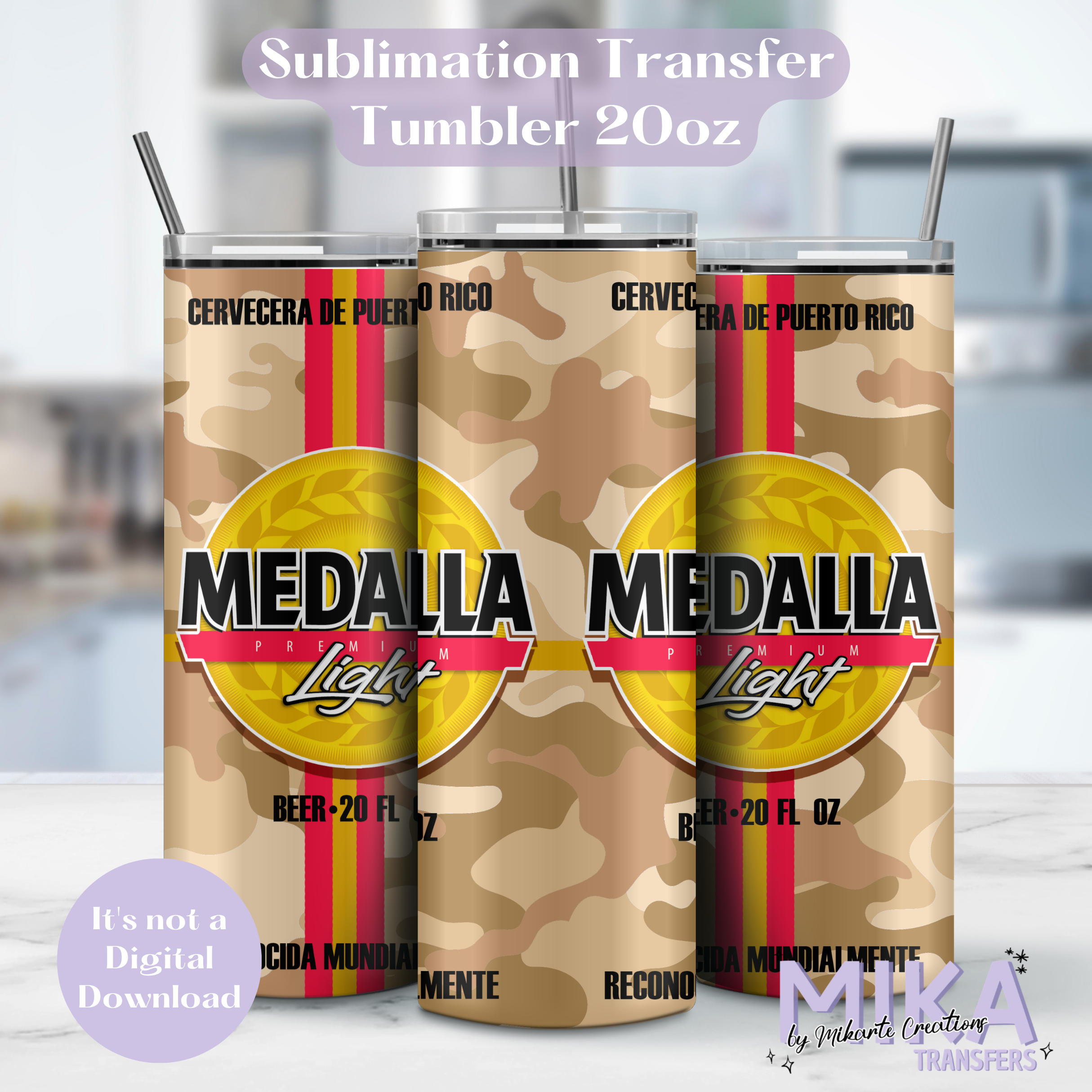 Medalla PR | Tumbler Sublimation Transfer