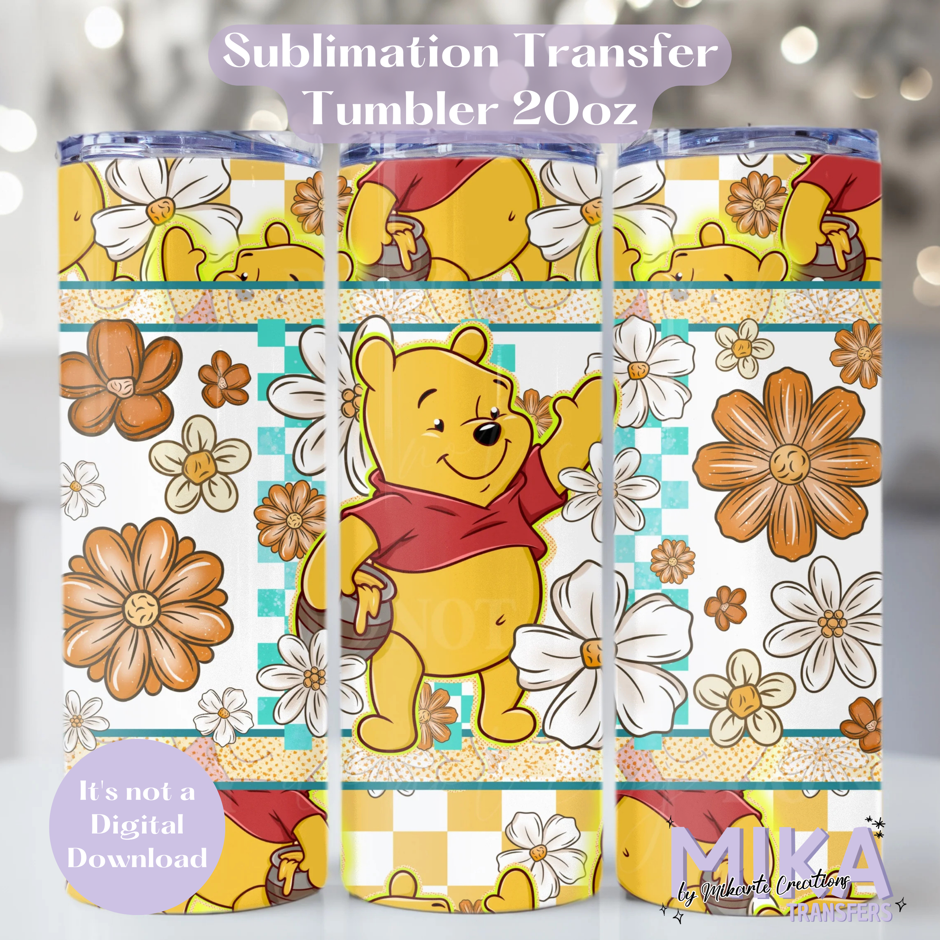 P-floral | Tumbler Sublimation Transfer