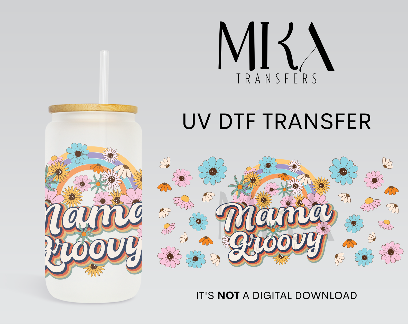 Groovy Mom | UV DTF Wrap
