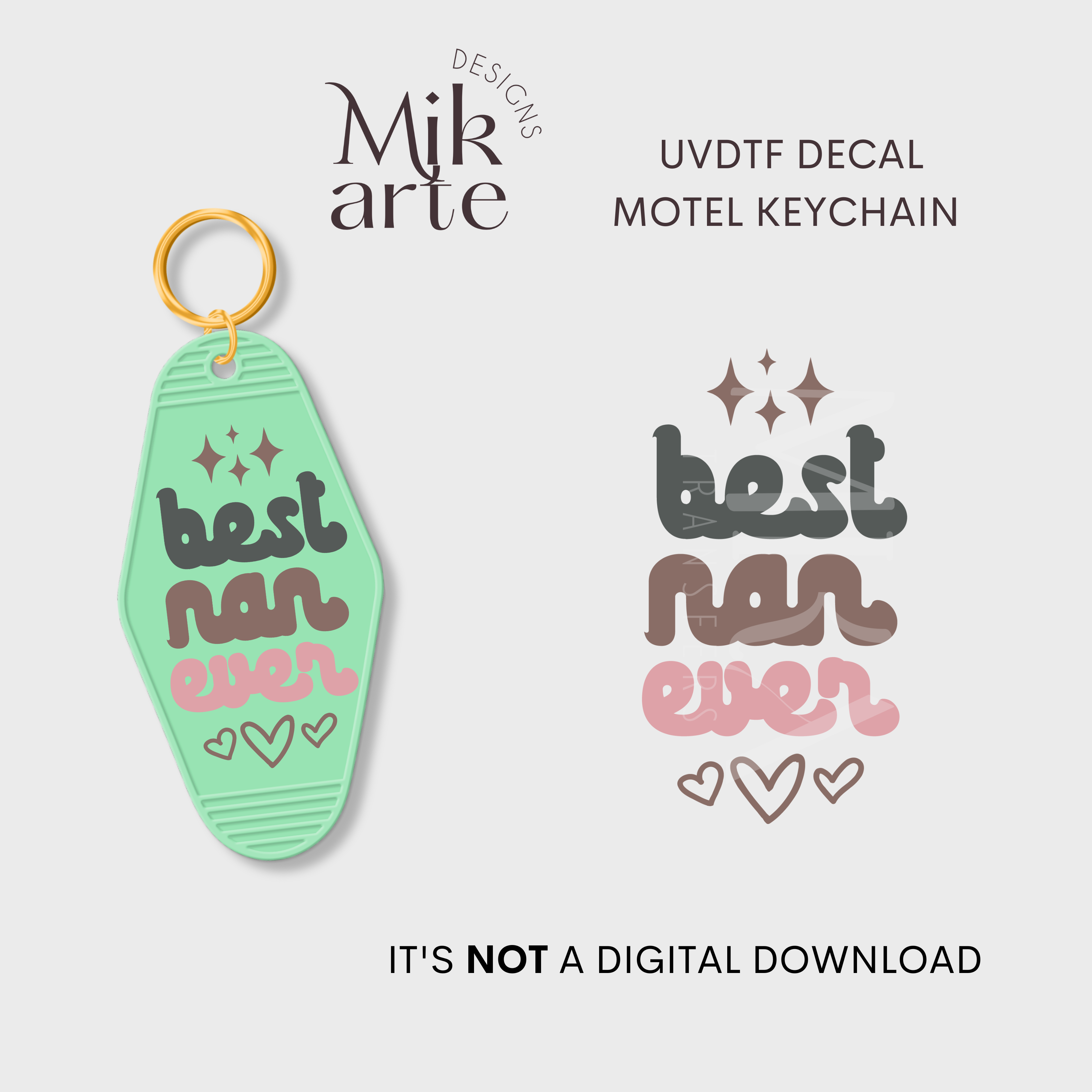 Best nan ever | UV DTF Decal
