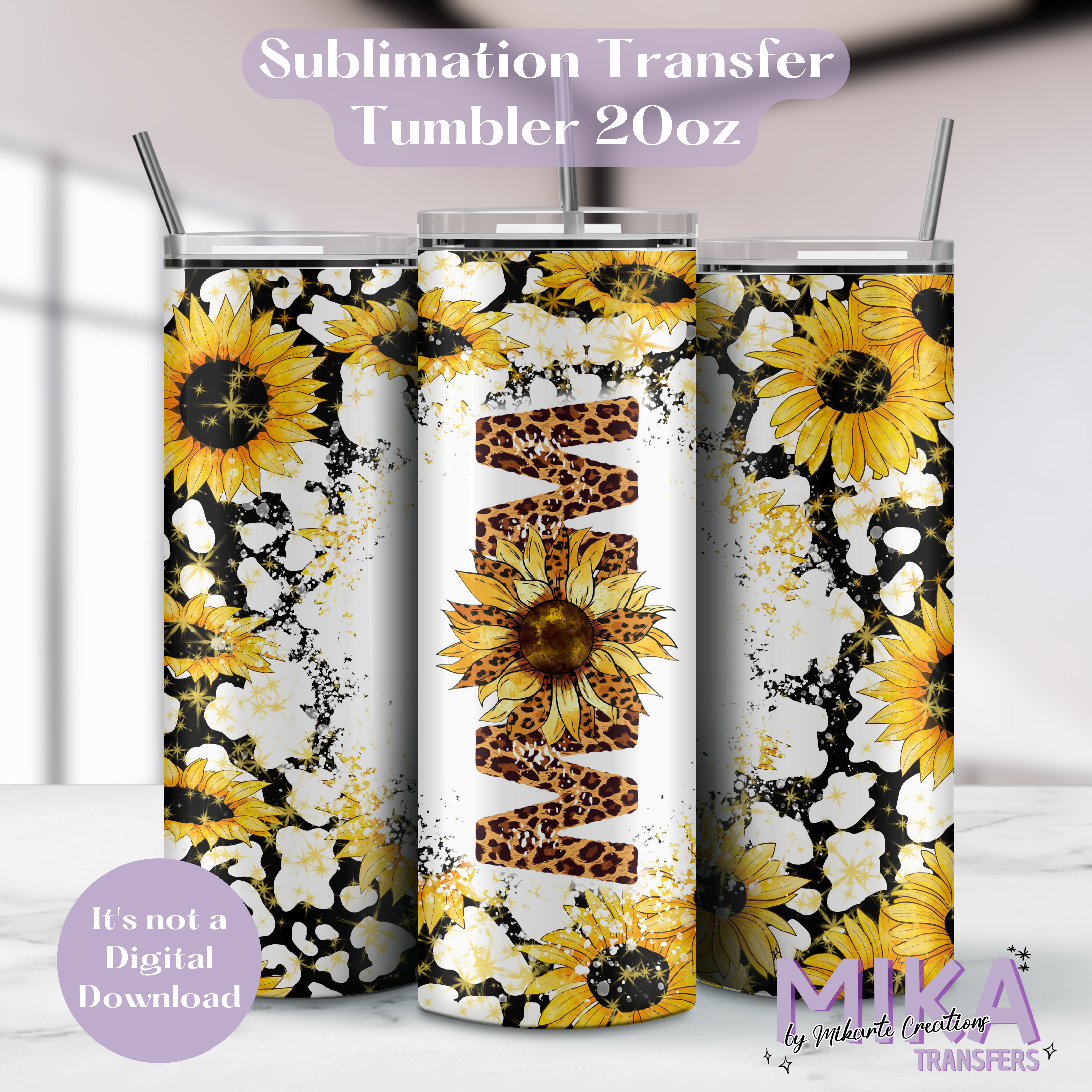Mama Sunflower | Tumbler Sublimation Transfer