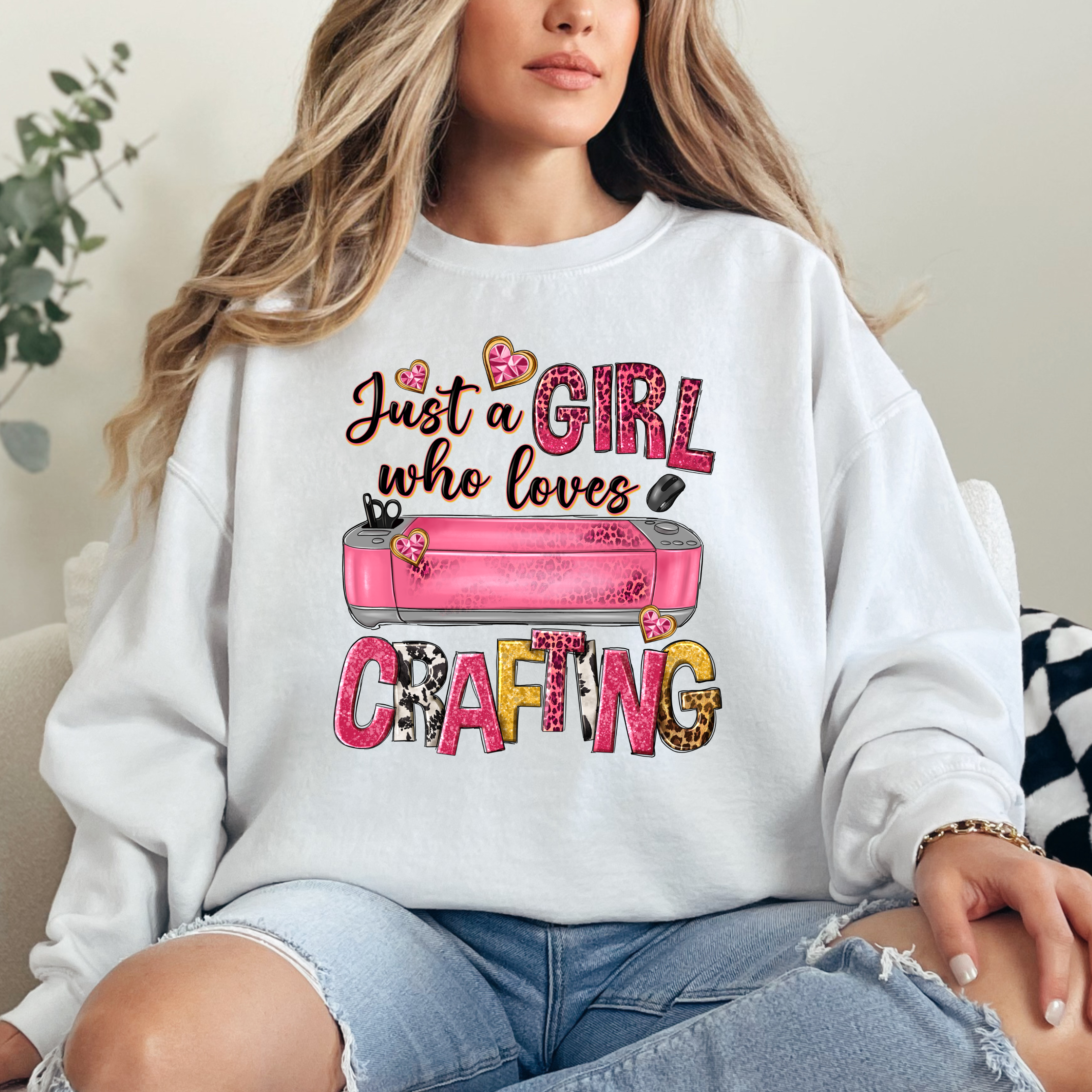 Girl Crafting | Full Color Transfer