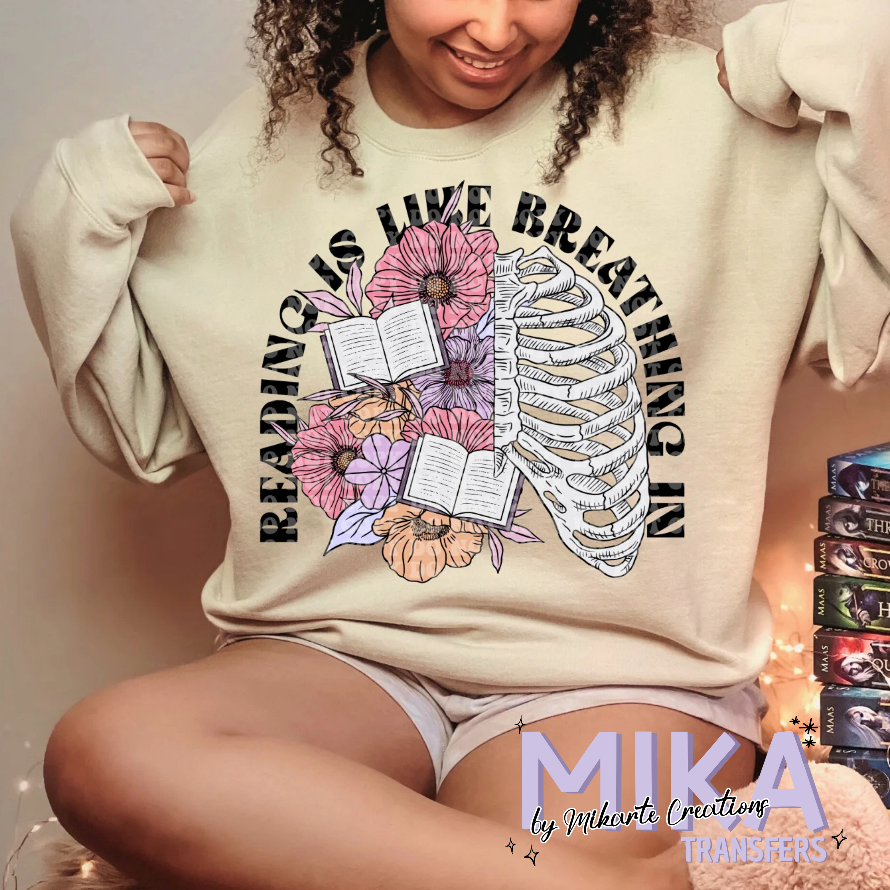 Reading is Like Breathing In | DTF Transfer