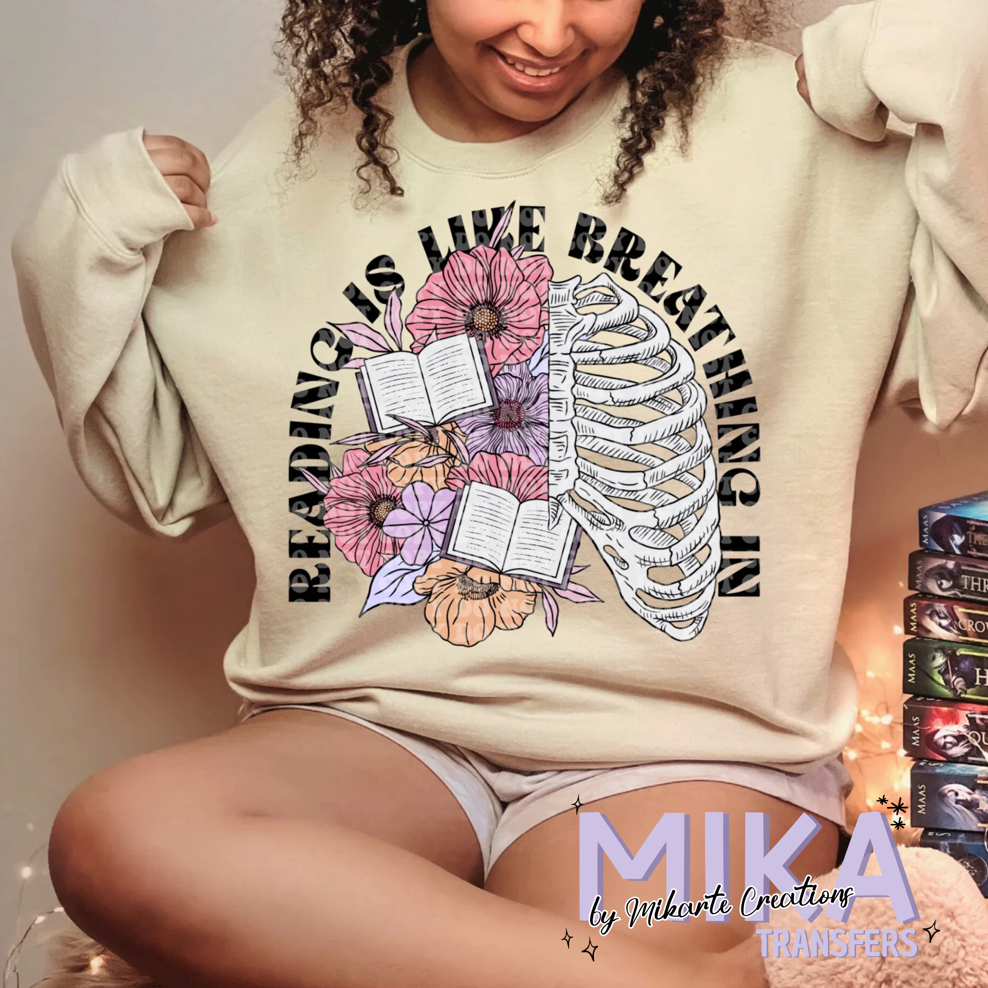 Reading is Like Breathing In | DTF Transfer
