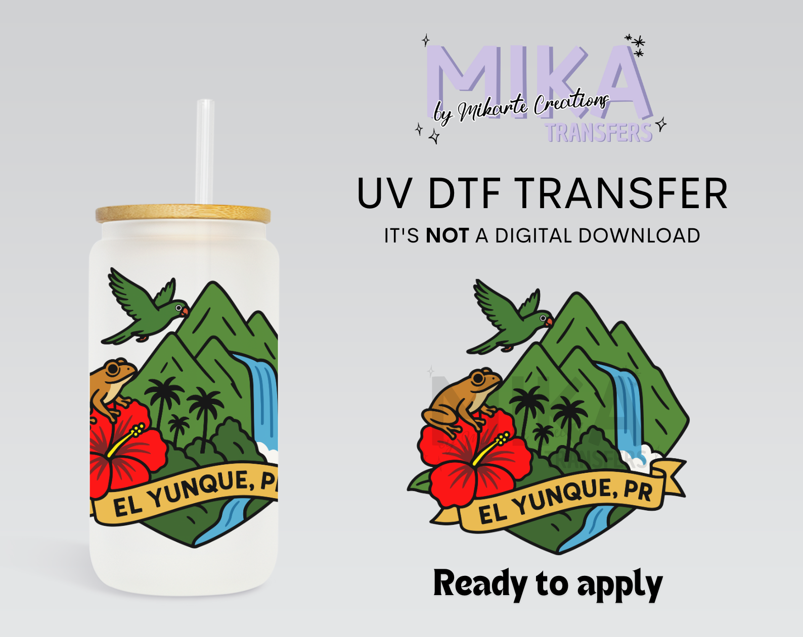 El Yunque PR | Calcomanía UV DTF