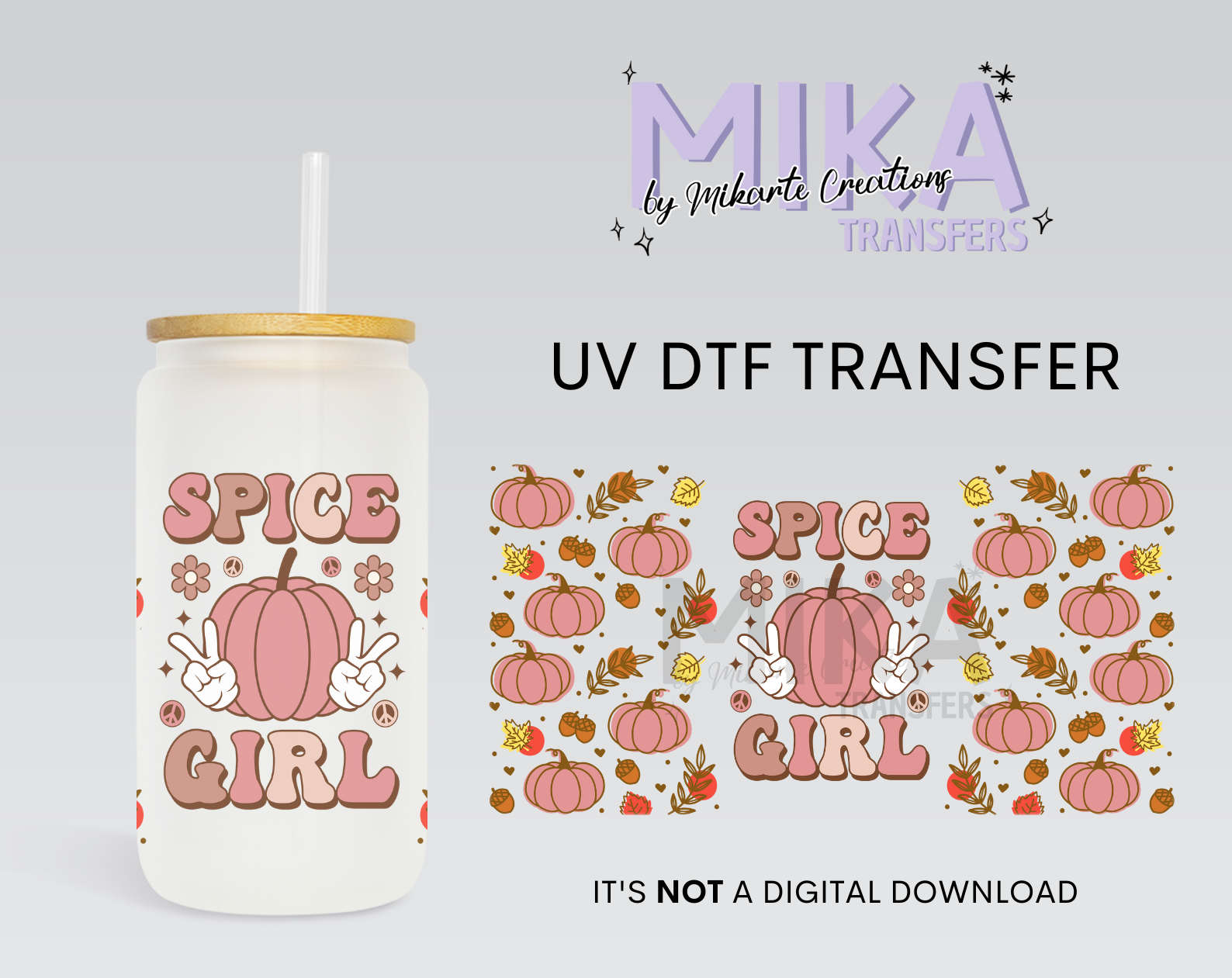 Pumpkin spice girl | UV DTF Wrap