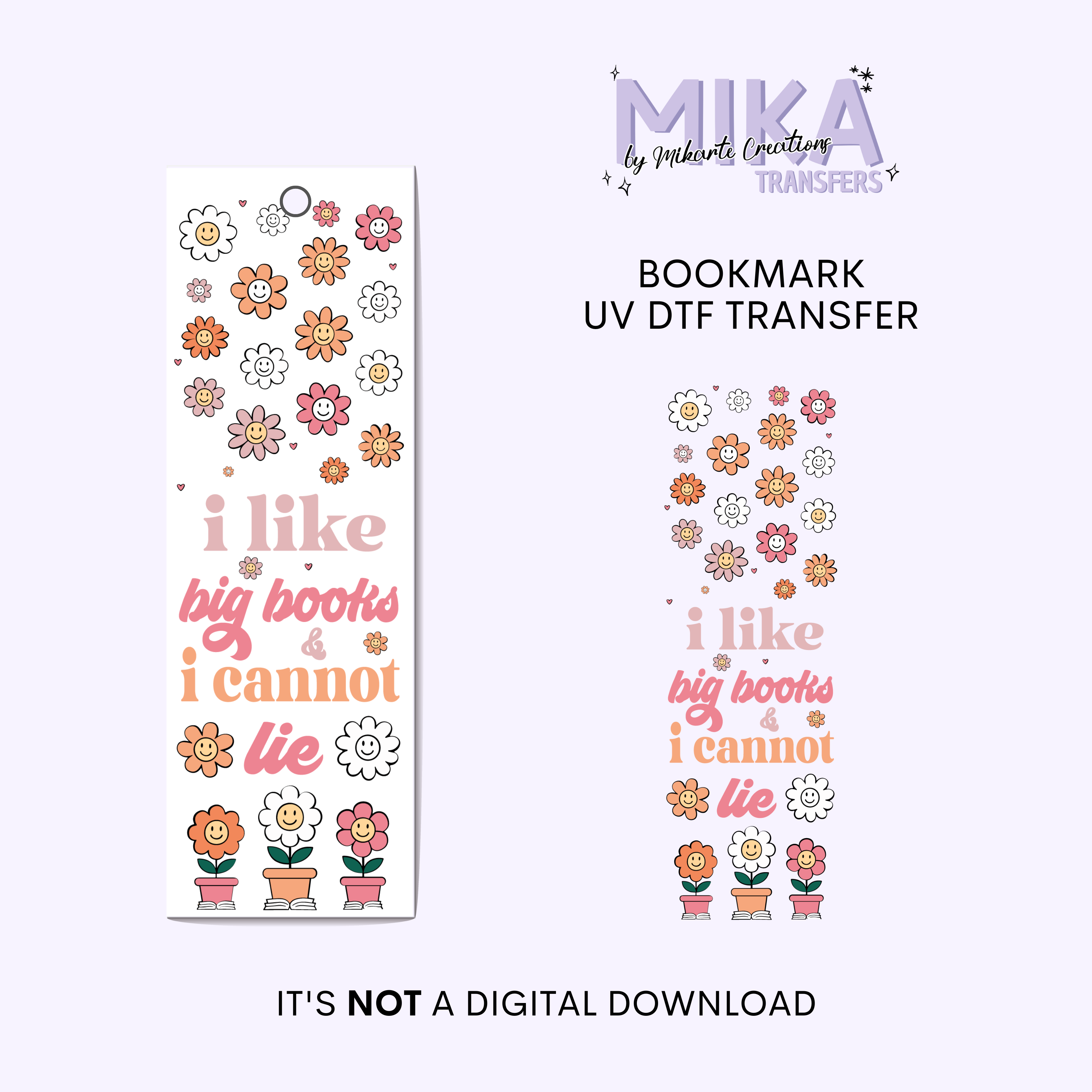 I like big books | Bookmark UV DTF
