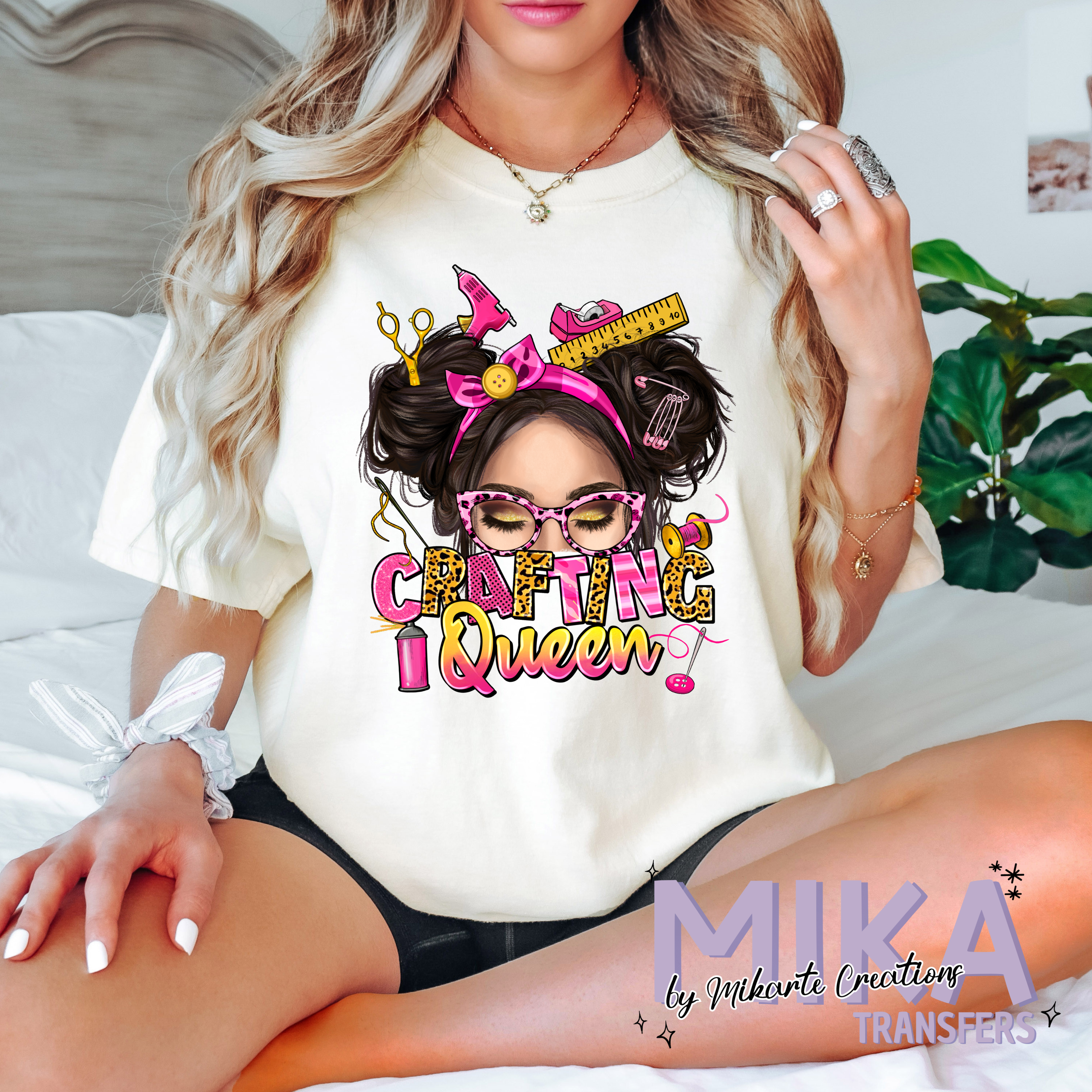 Crafting Queen Messy Bun | DTF Transfer