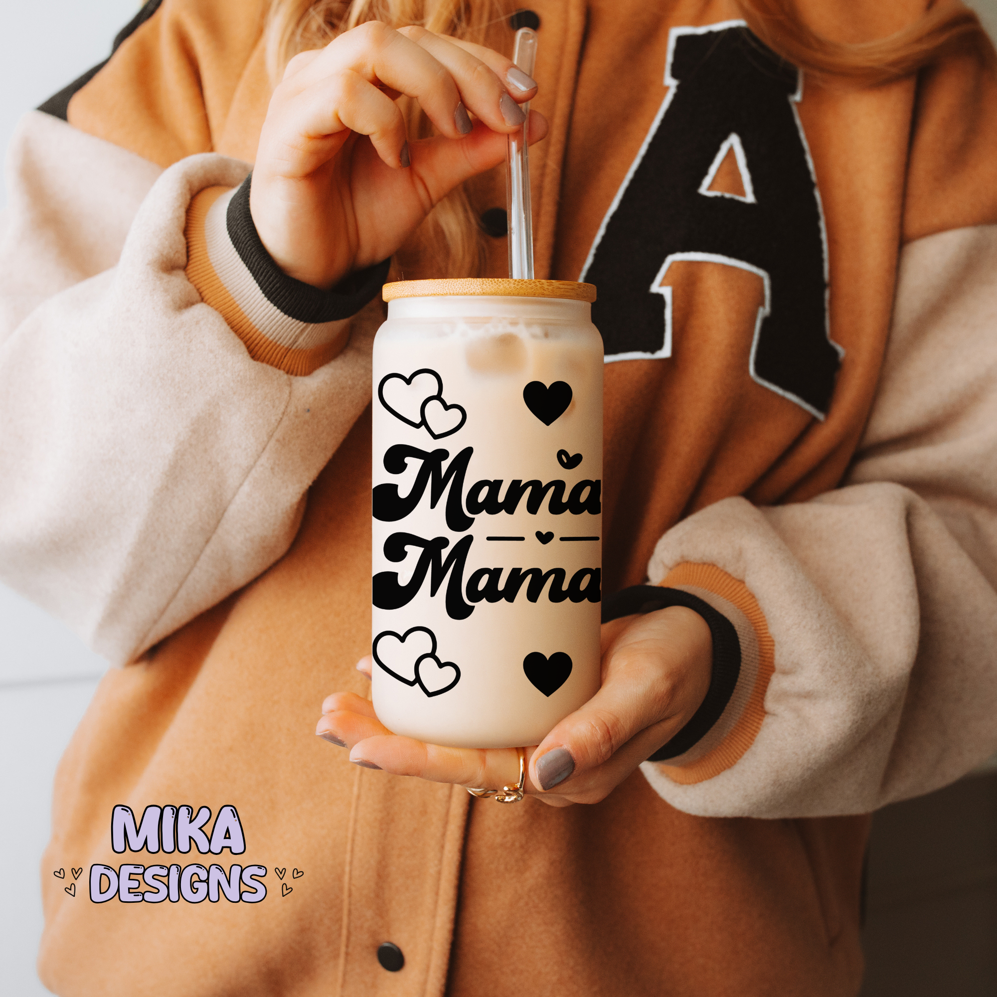 Mama | 16oz Glass Can PNG Digital Design