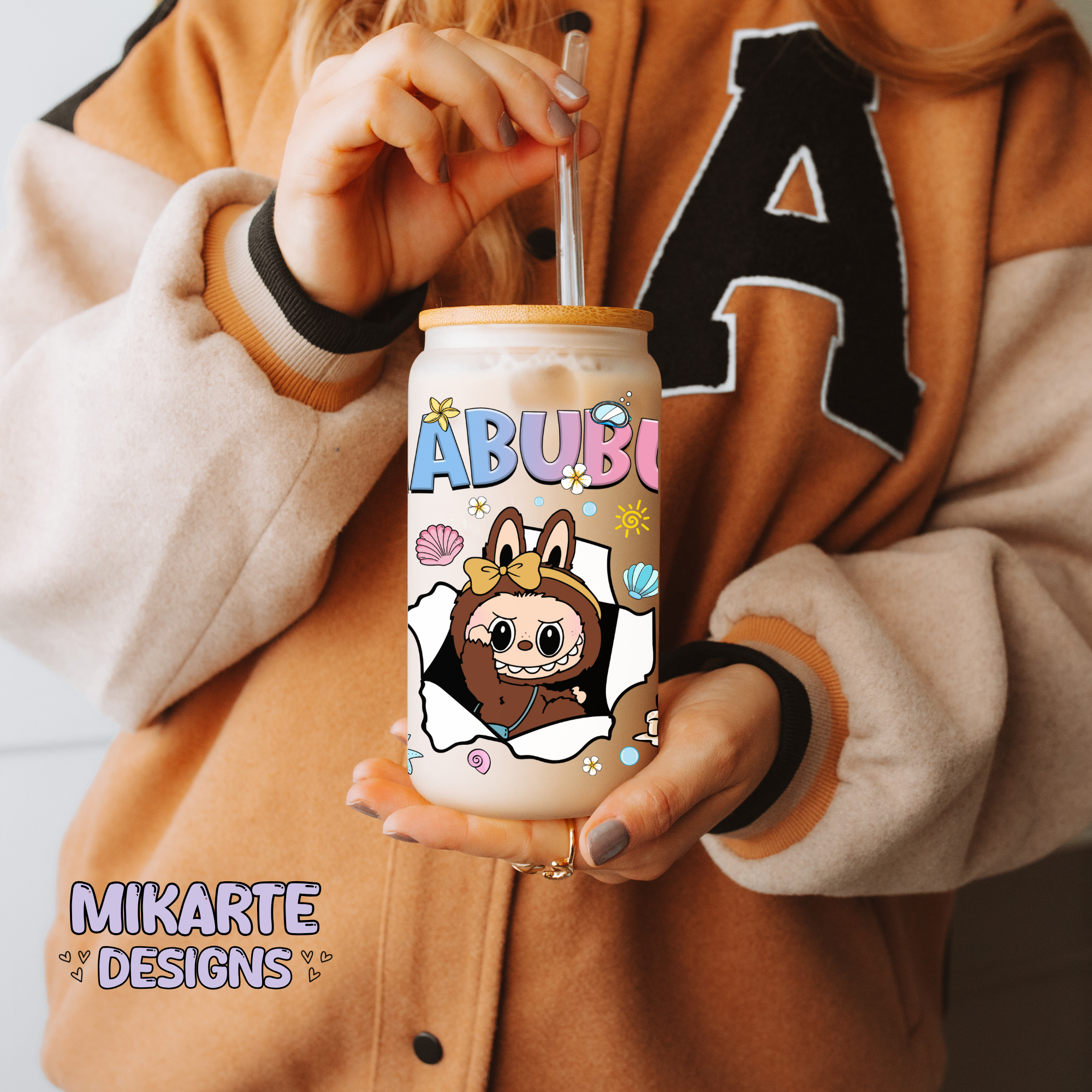 Summer Bubu | 16oz Glass Can PNG Digital Design