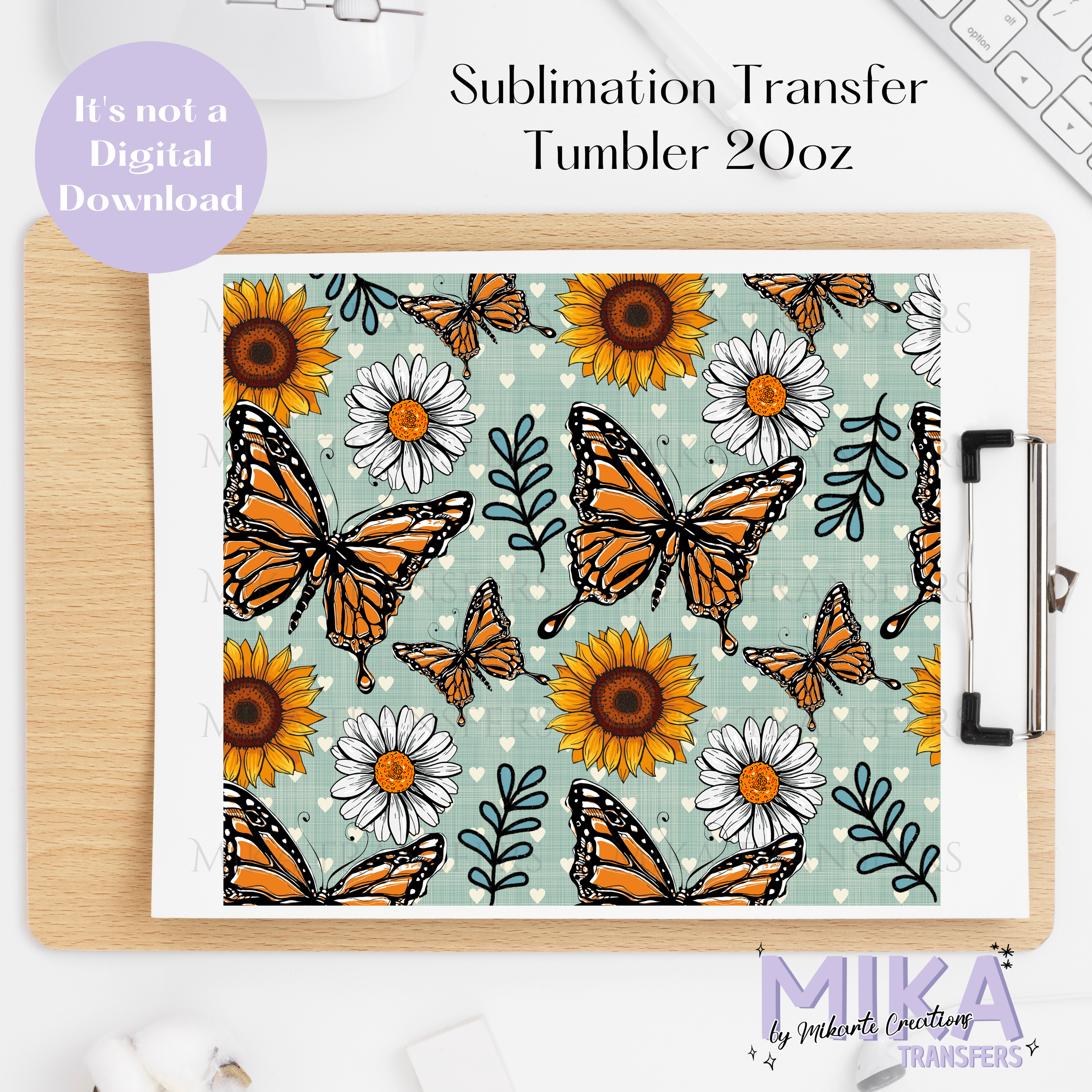 Butterflies - Tumbler Sublimation Transfer