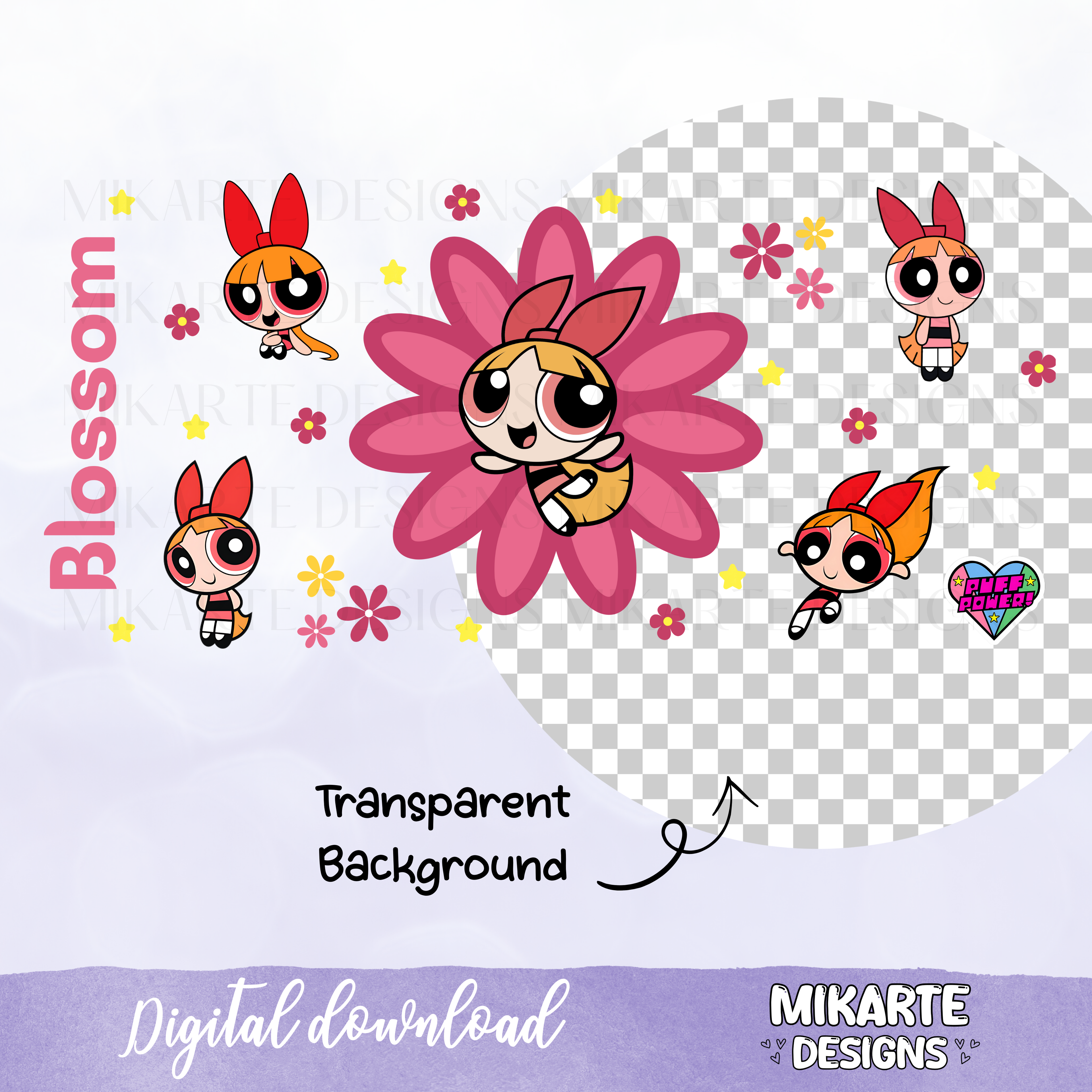 Pink Super Power Girl | 16oz Glass Can PNG Digital Design