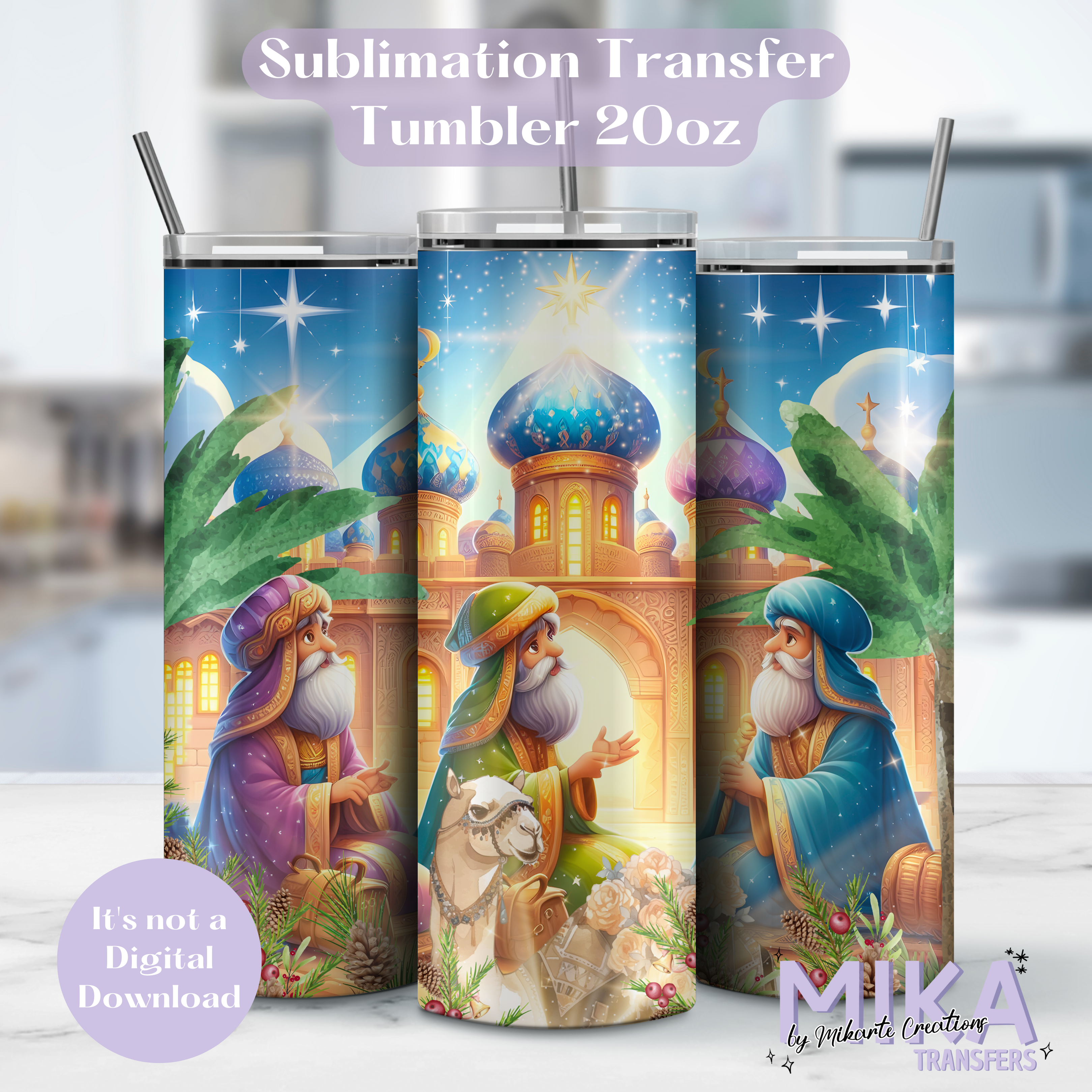 Los 3 Reyes Magos | Tumbler Sublimation Transfer