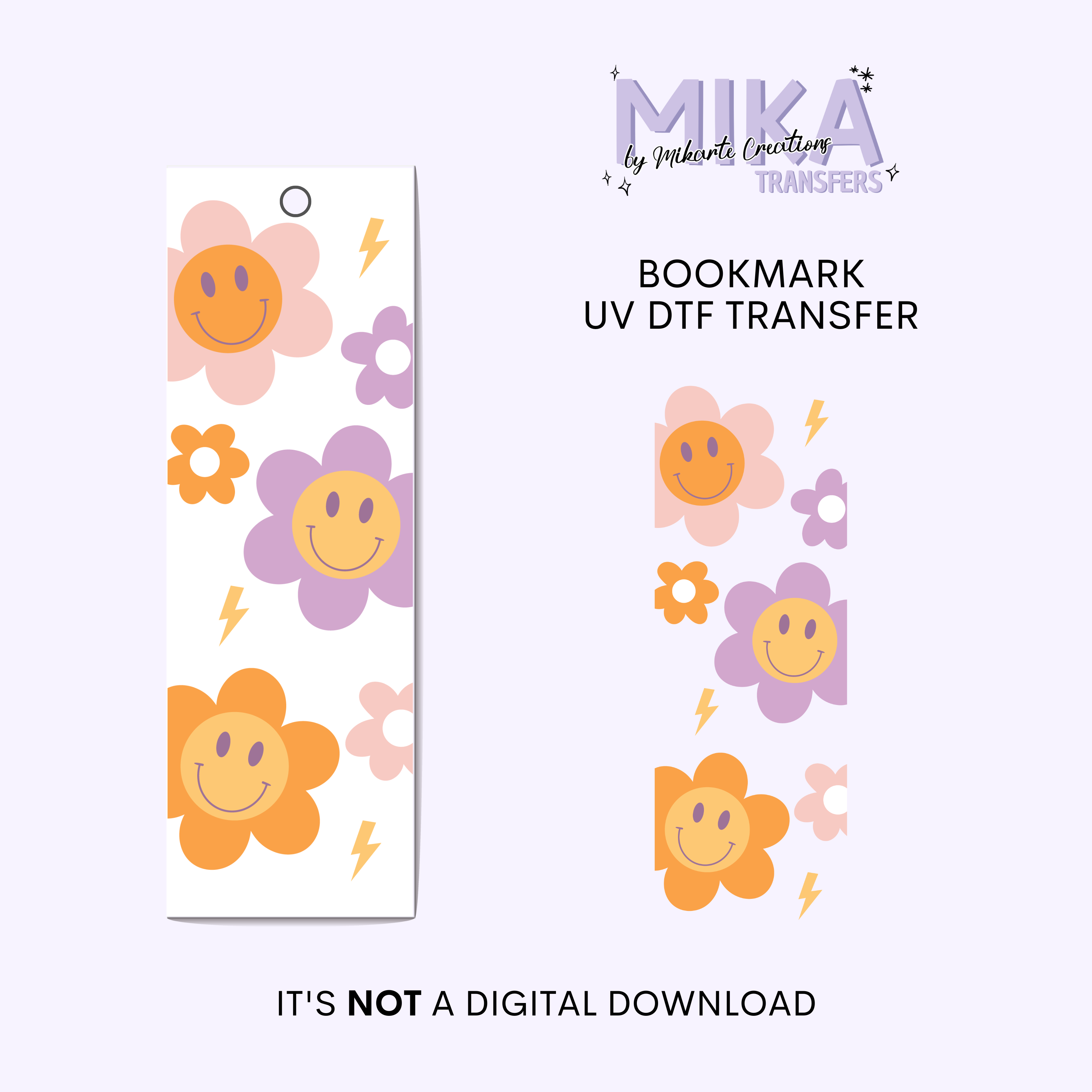 Smiley Flower | Bookmark UV DTF