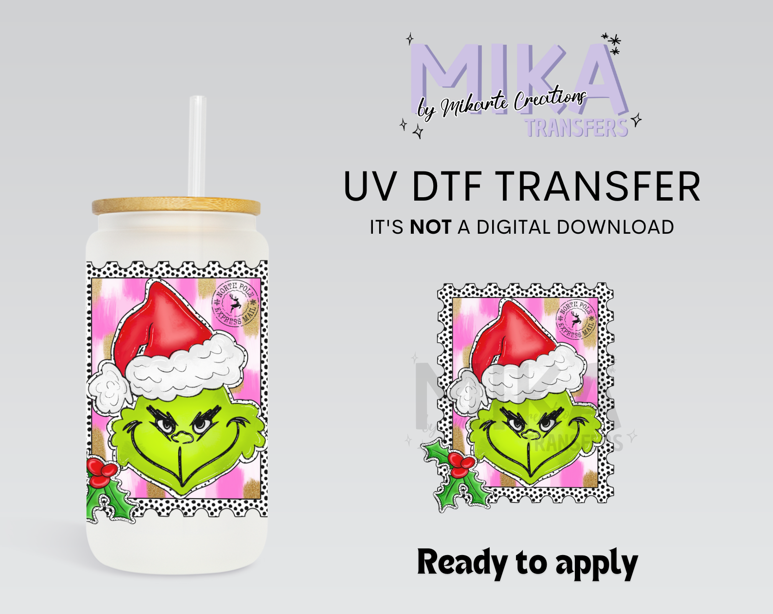 Green Christmas | UV DTF Decal