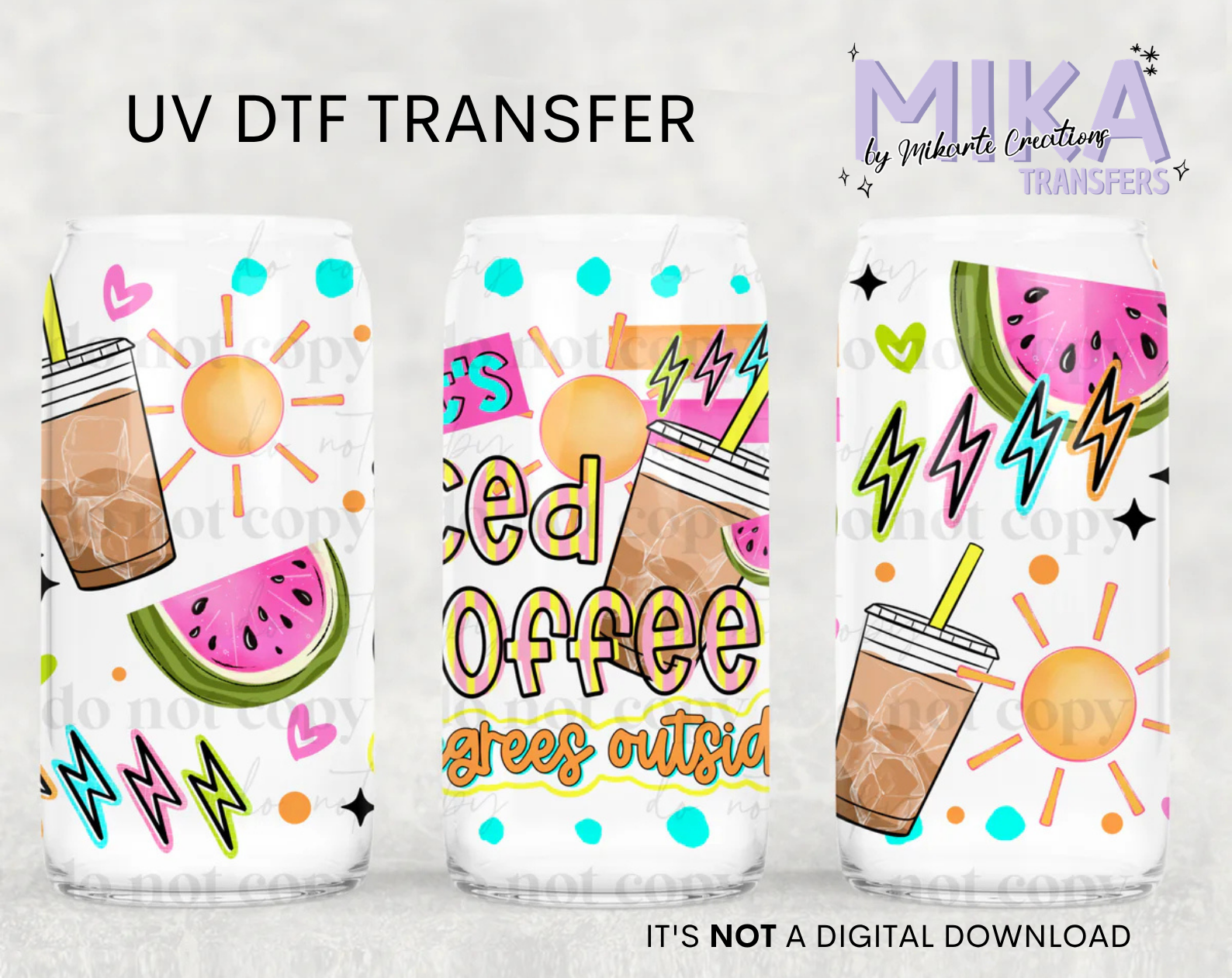 Iced Coffee Degrees | UV DTF