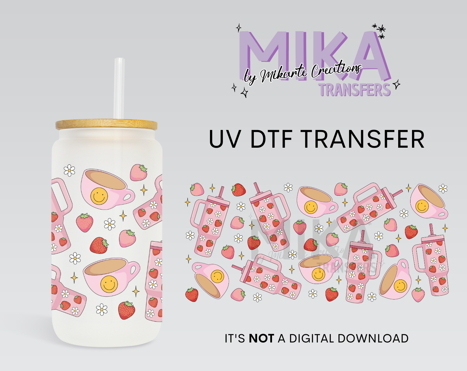Girly Drinks | UV DTF Wrap