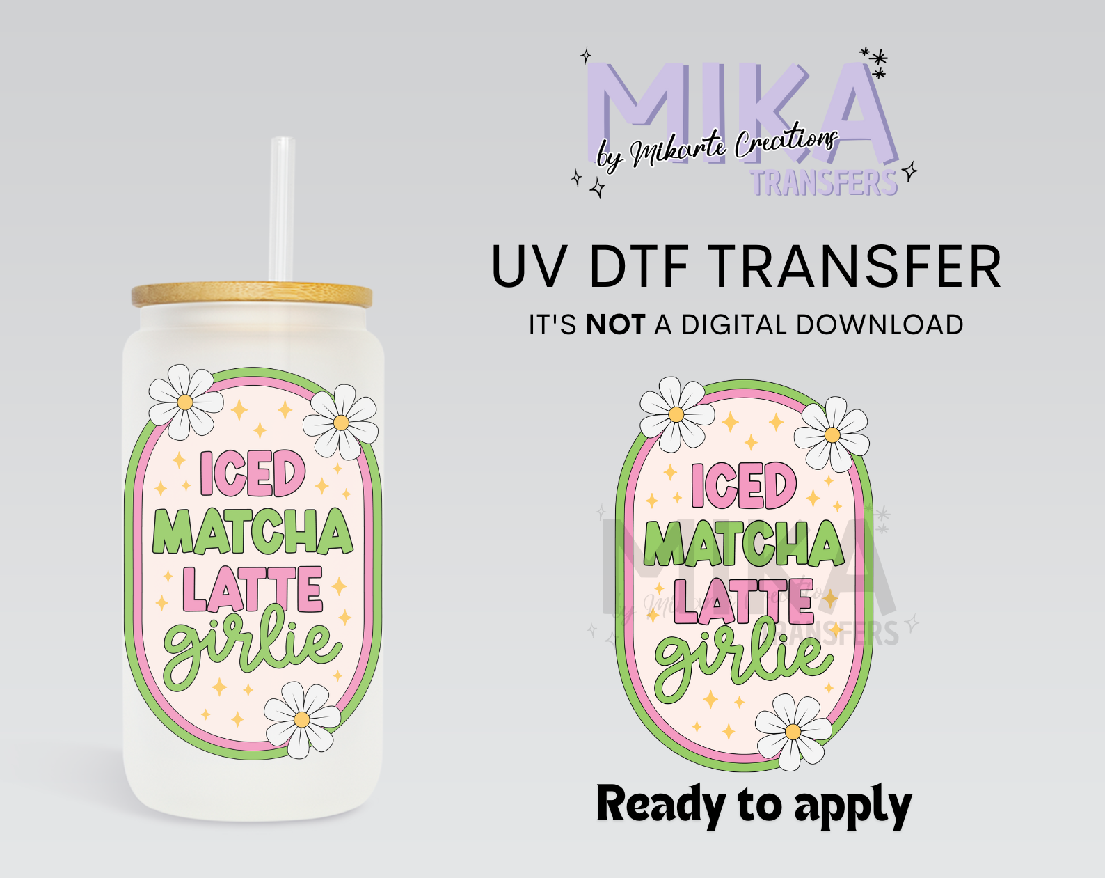 Iced Matcah Girlie | UV DTF Decalnnnn