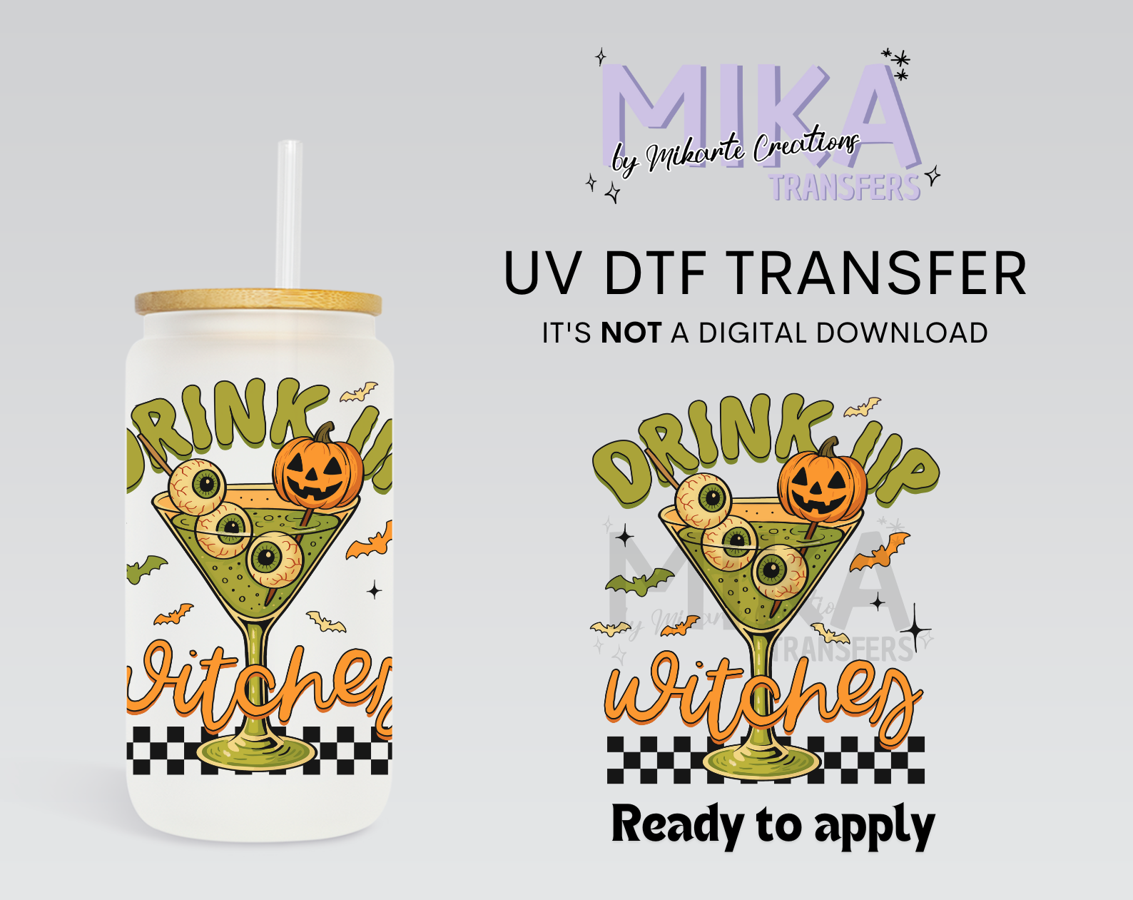 Drink Up Witches | UV DTF Decal