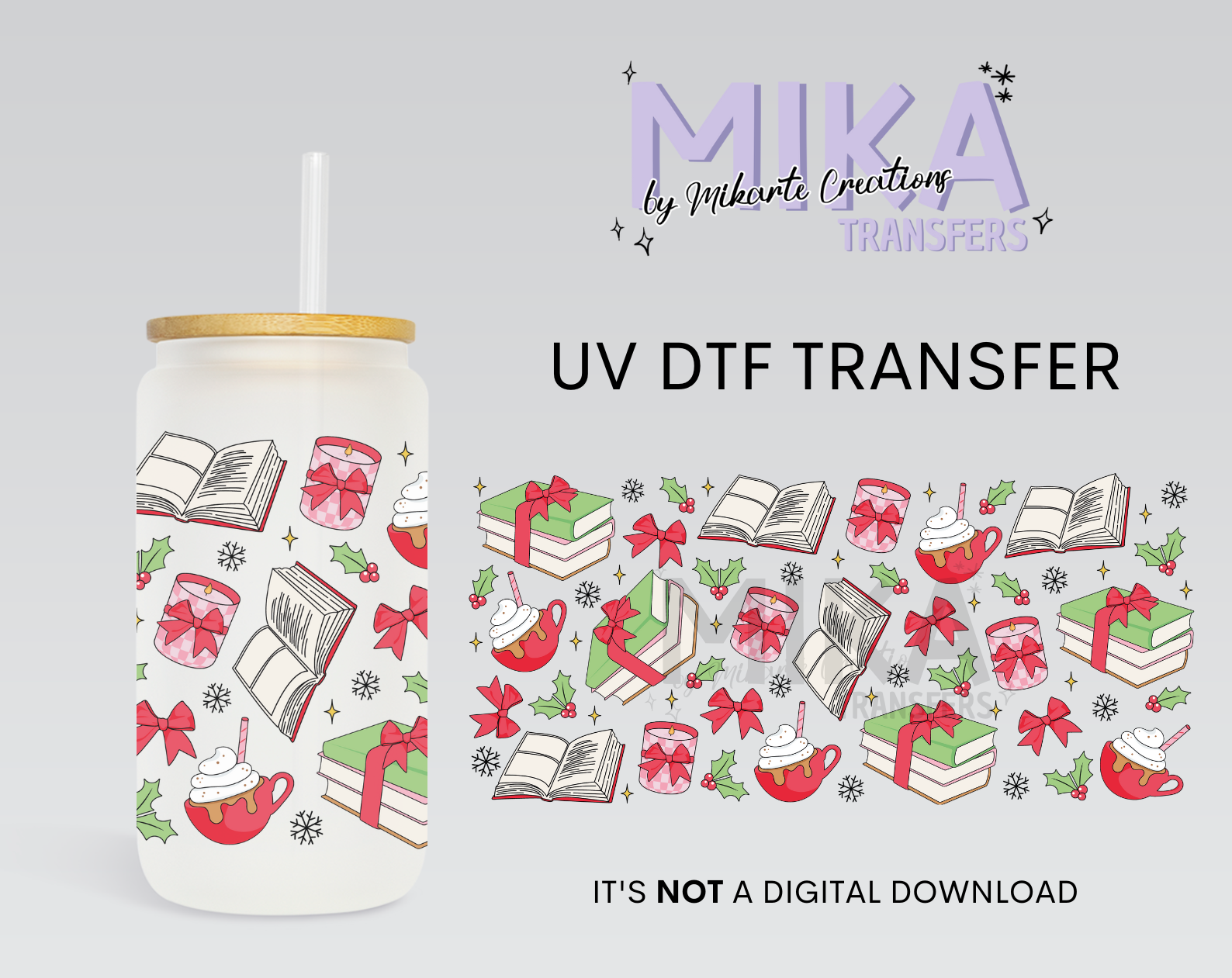 Bookish Christmas | UV DTF Wrap