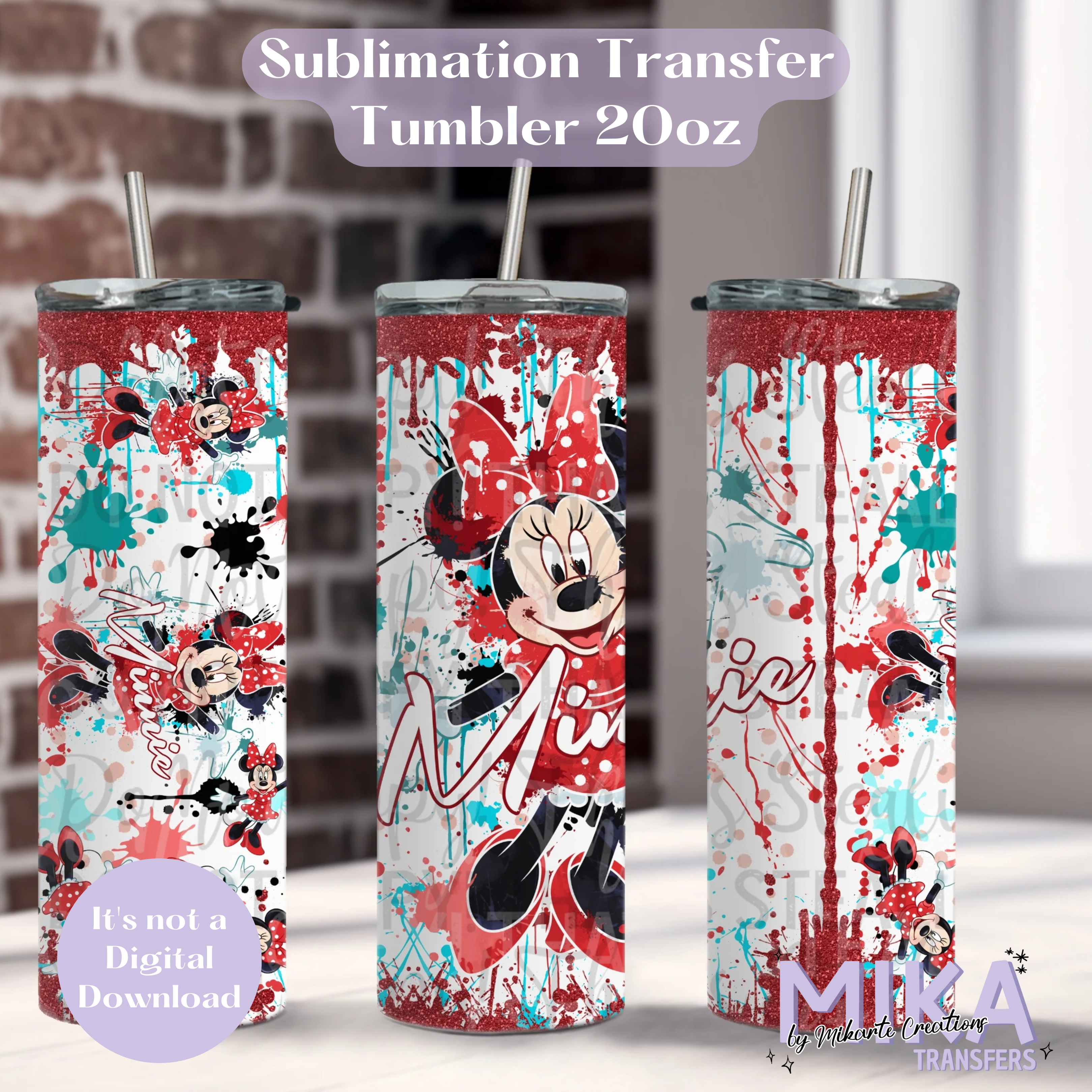 Girl Mouse | Tumbler Sublimation Transfer