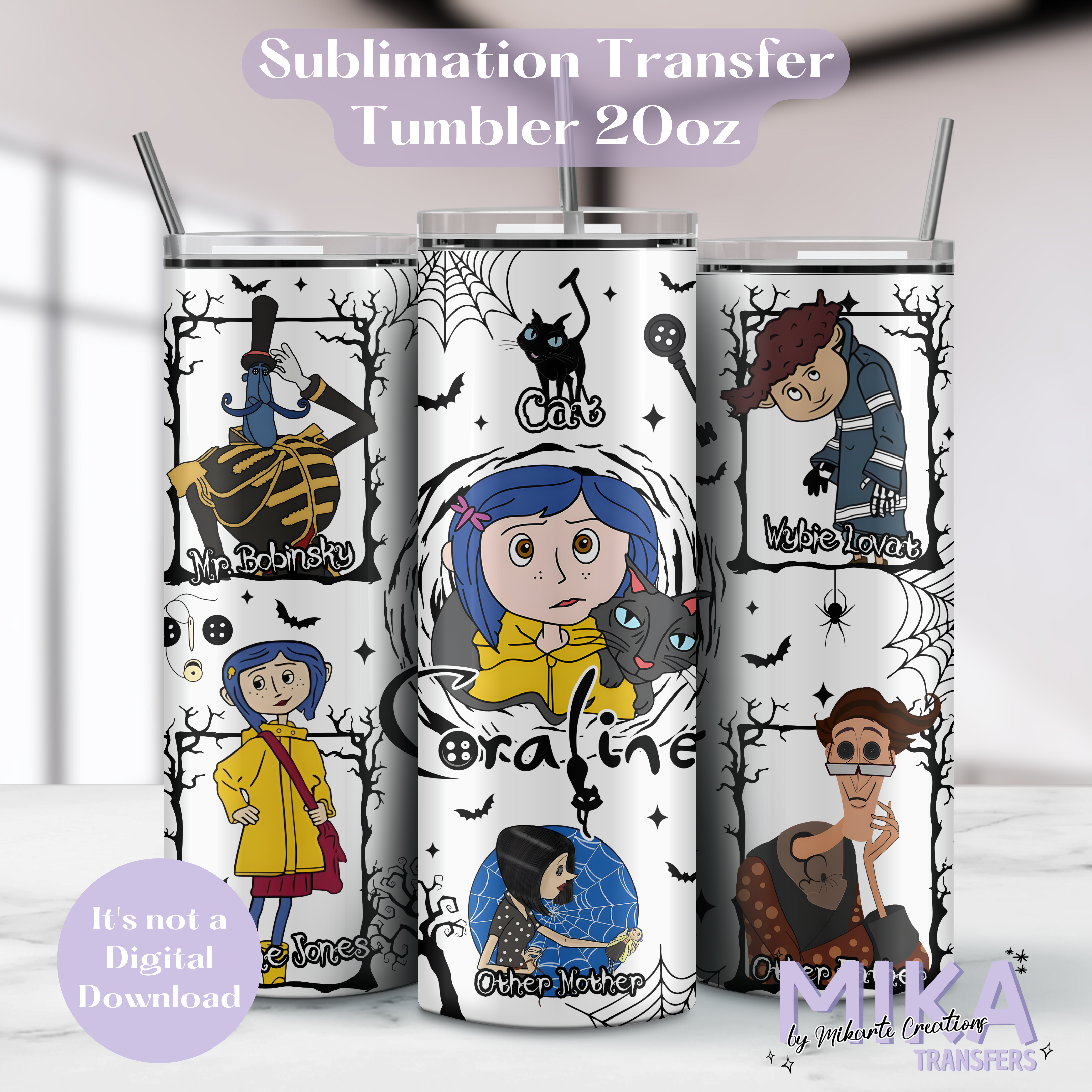 Coraline | Tumbler Sublimation Transfer
